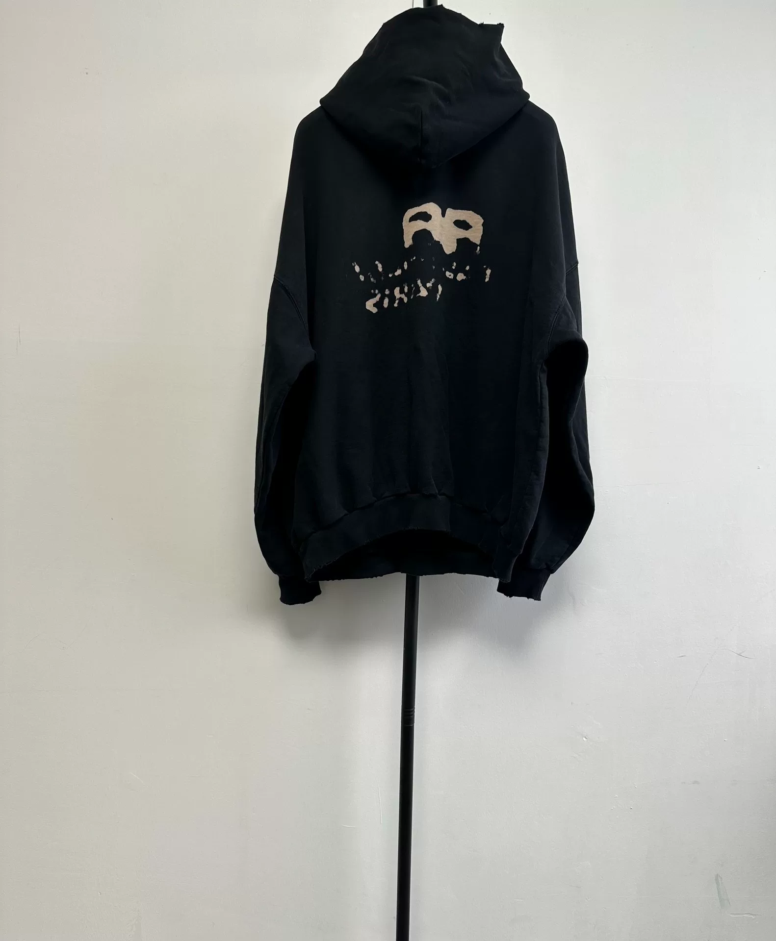 Balenciaga Hand-Drawn Logo Hooded Sweatshirt — front