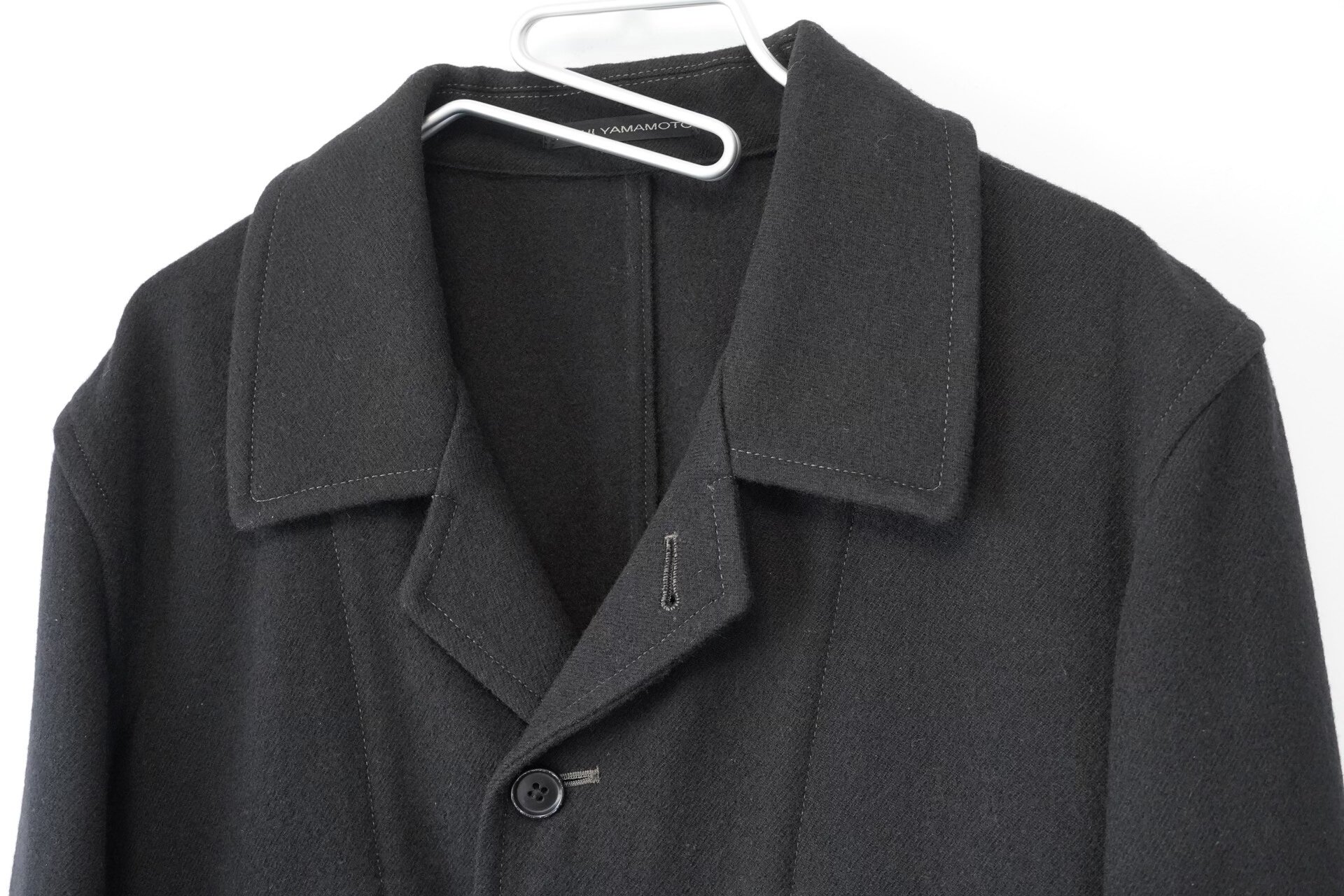 Yohji Yamamoto Visible Topstitching Wool Jacket — back