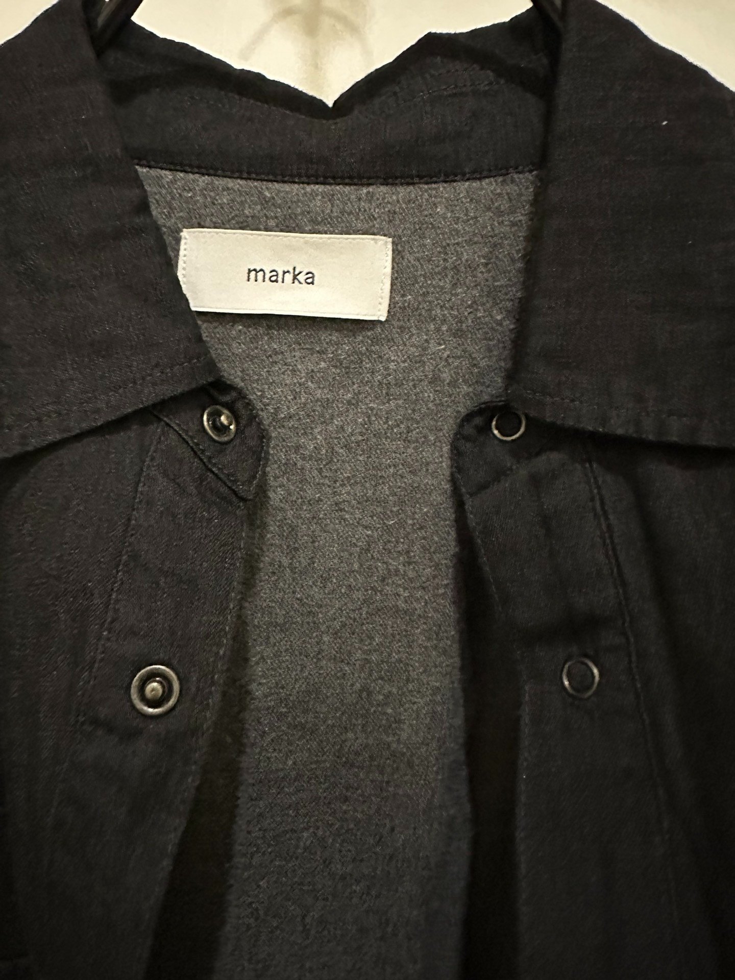 Marka Black Denim Shirt Jacket — back