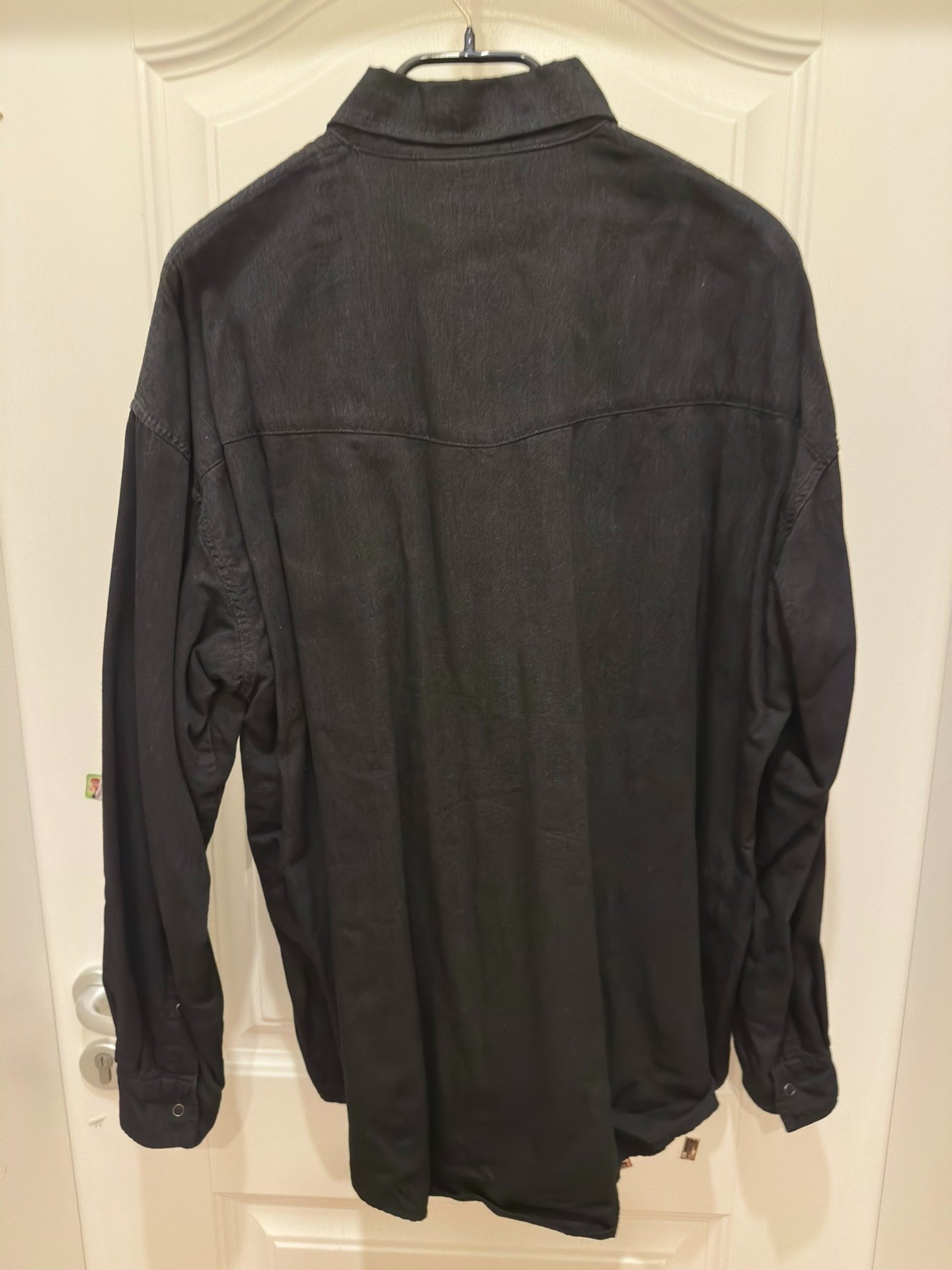 Marka Black Denim Shirt Jacket — front