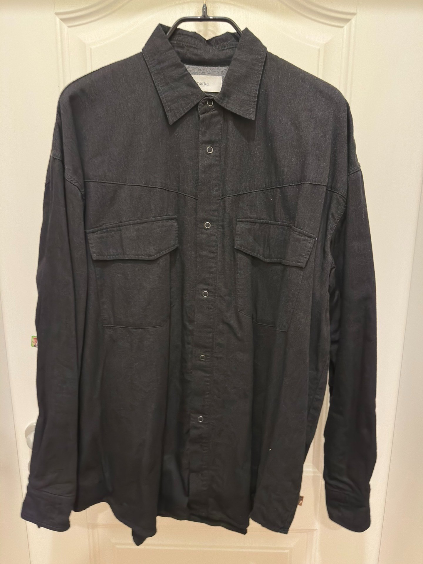 Marka Black Denim Shirt Jacket