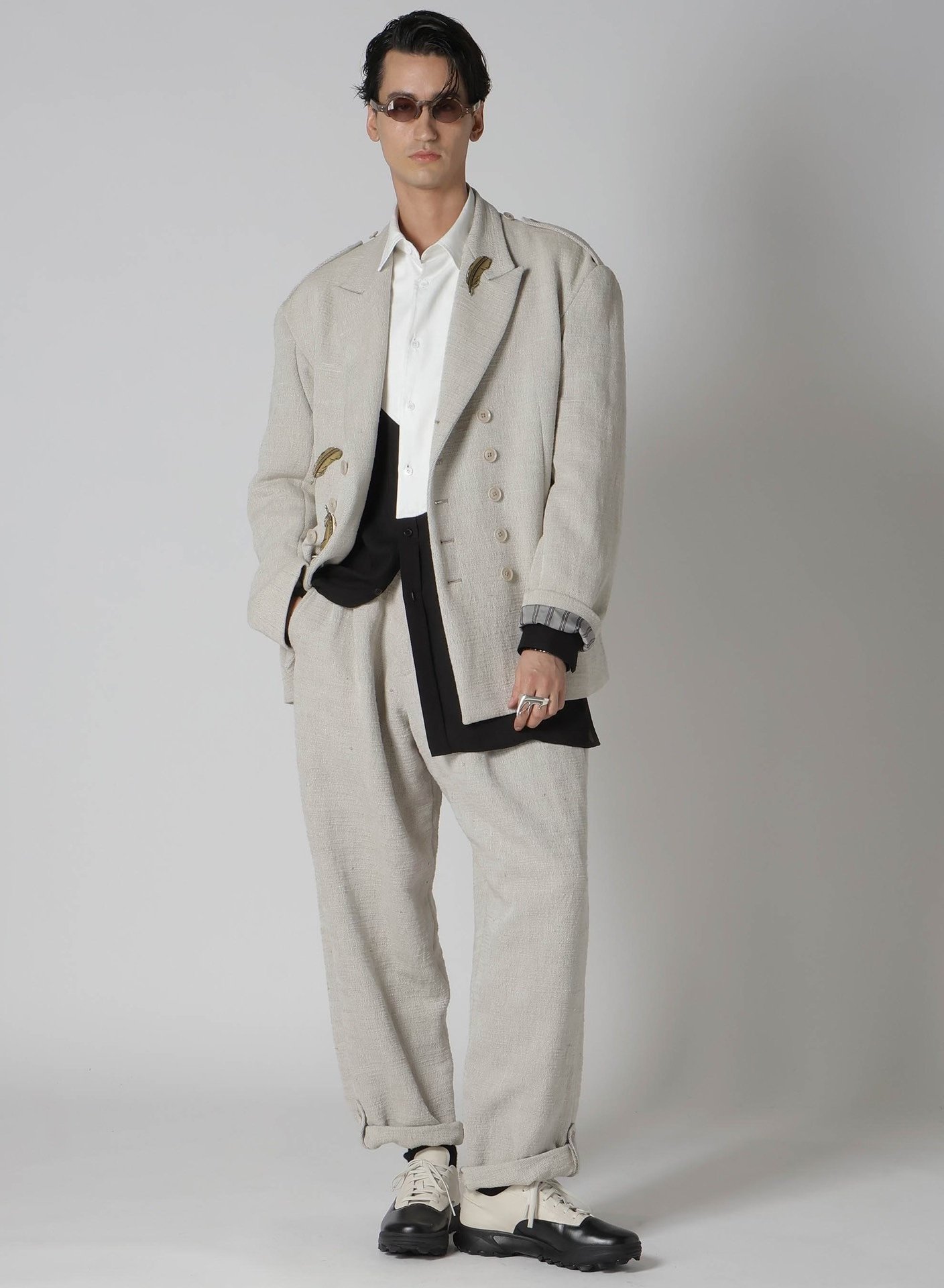 Yohji Yamamoto 24AW Hand-Spun Cotton Suit — back