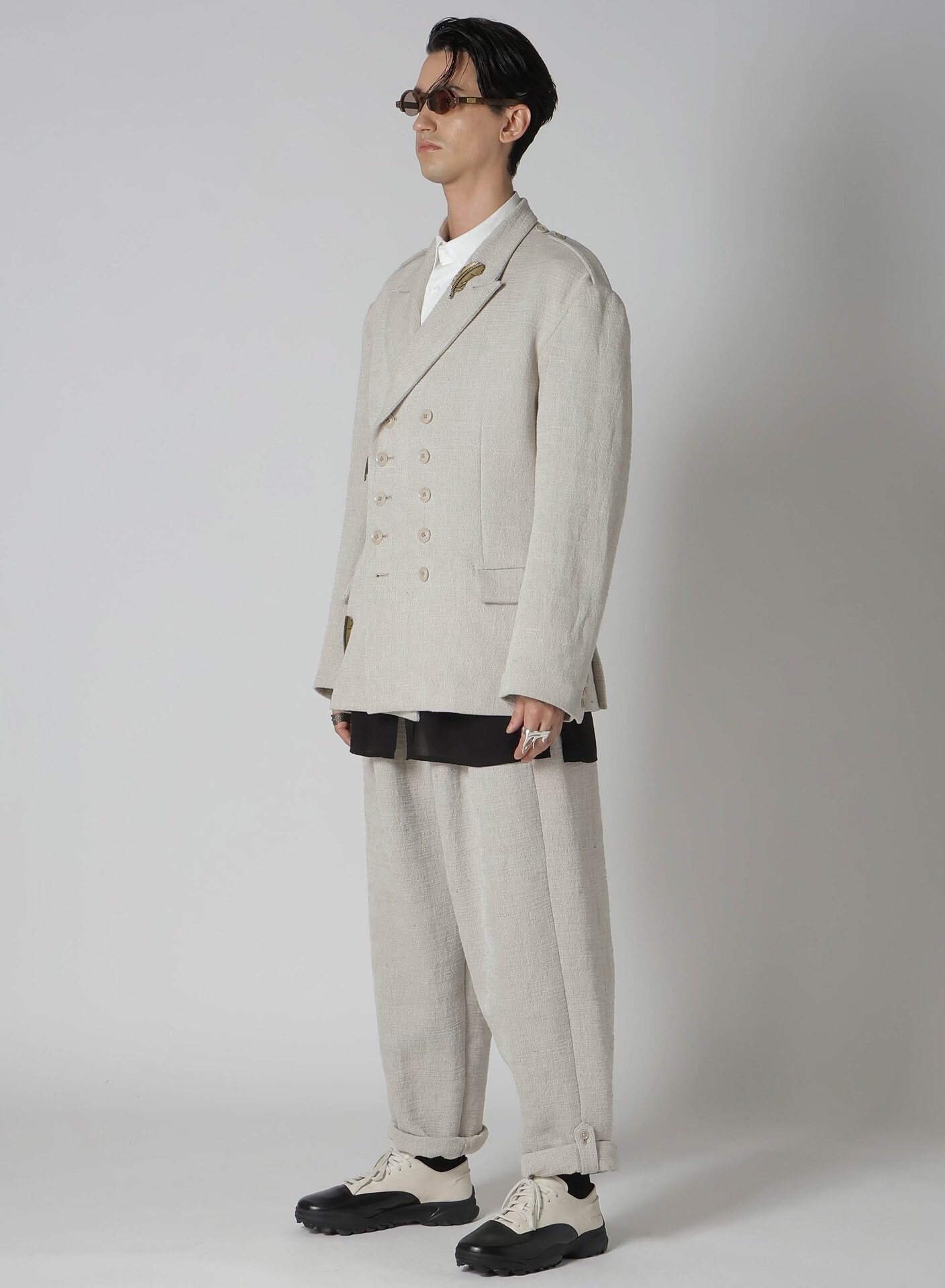 Yohji Yamamoto 24AW Hand-Spun Cotton Suit — label