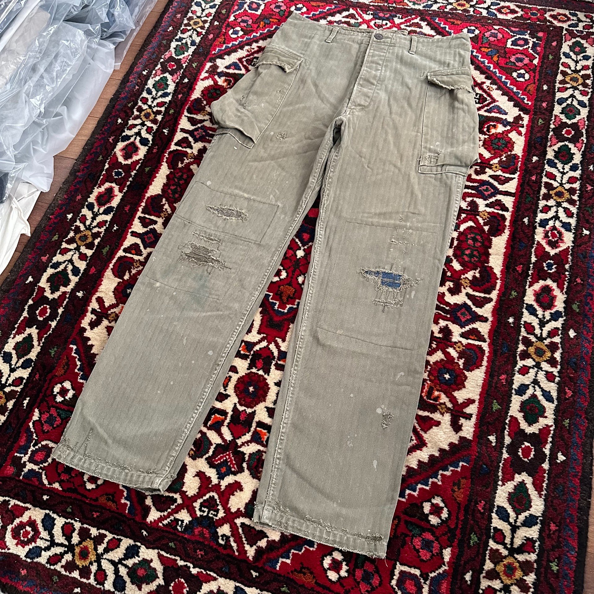 VISVIM 18SS SPOT VETERANS PANTS — detail