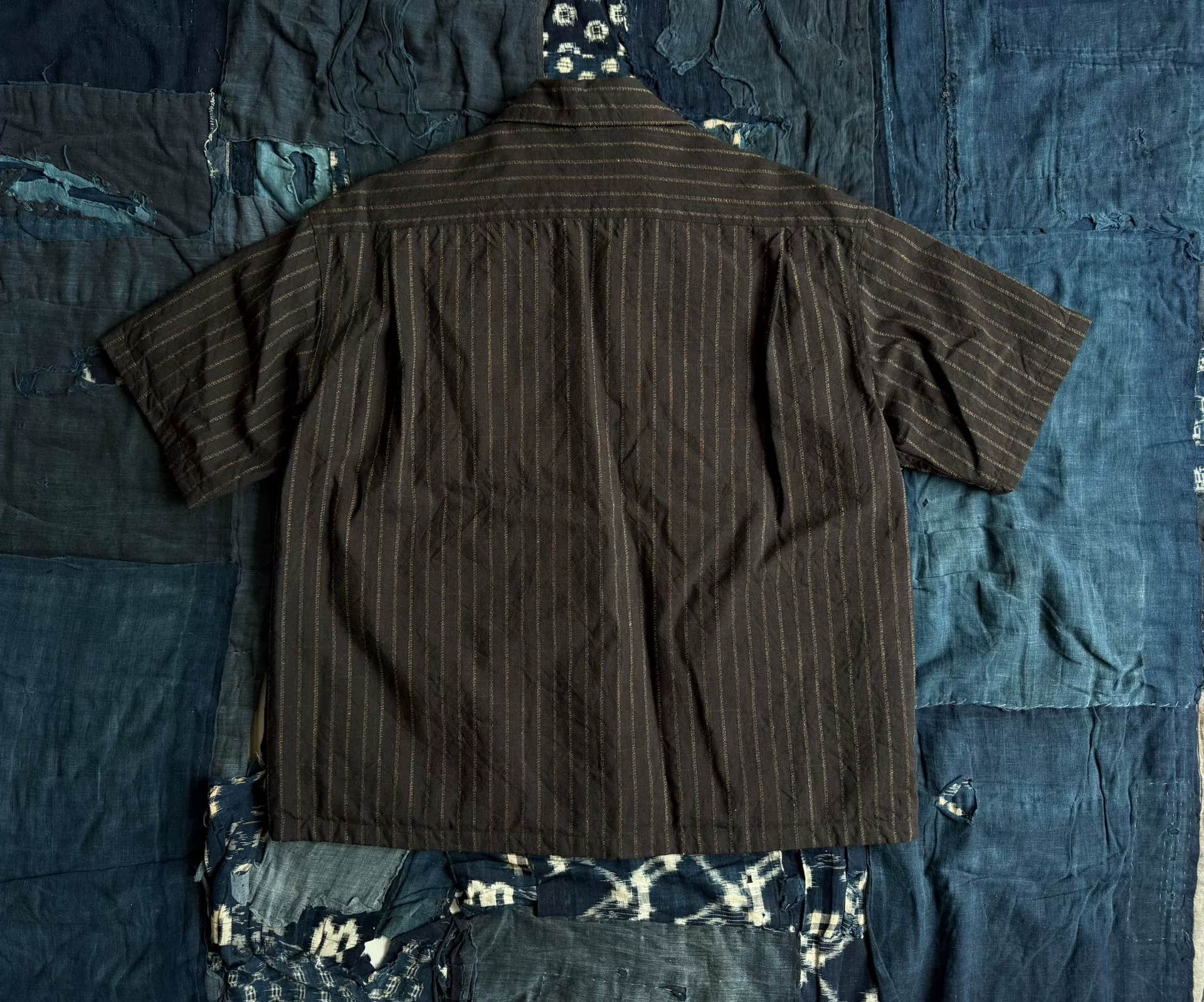 VISVIM 25AW WALLIS DOWN SHIRT STRIPES S/S — front
