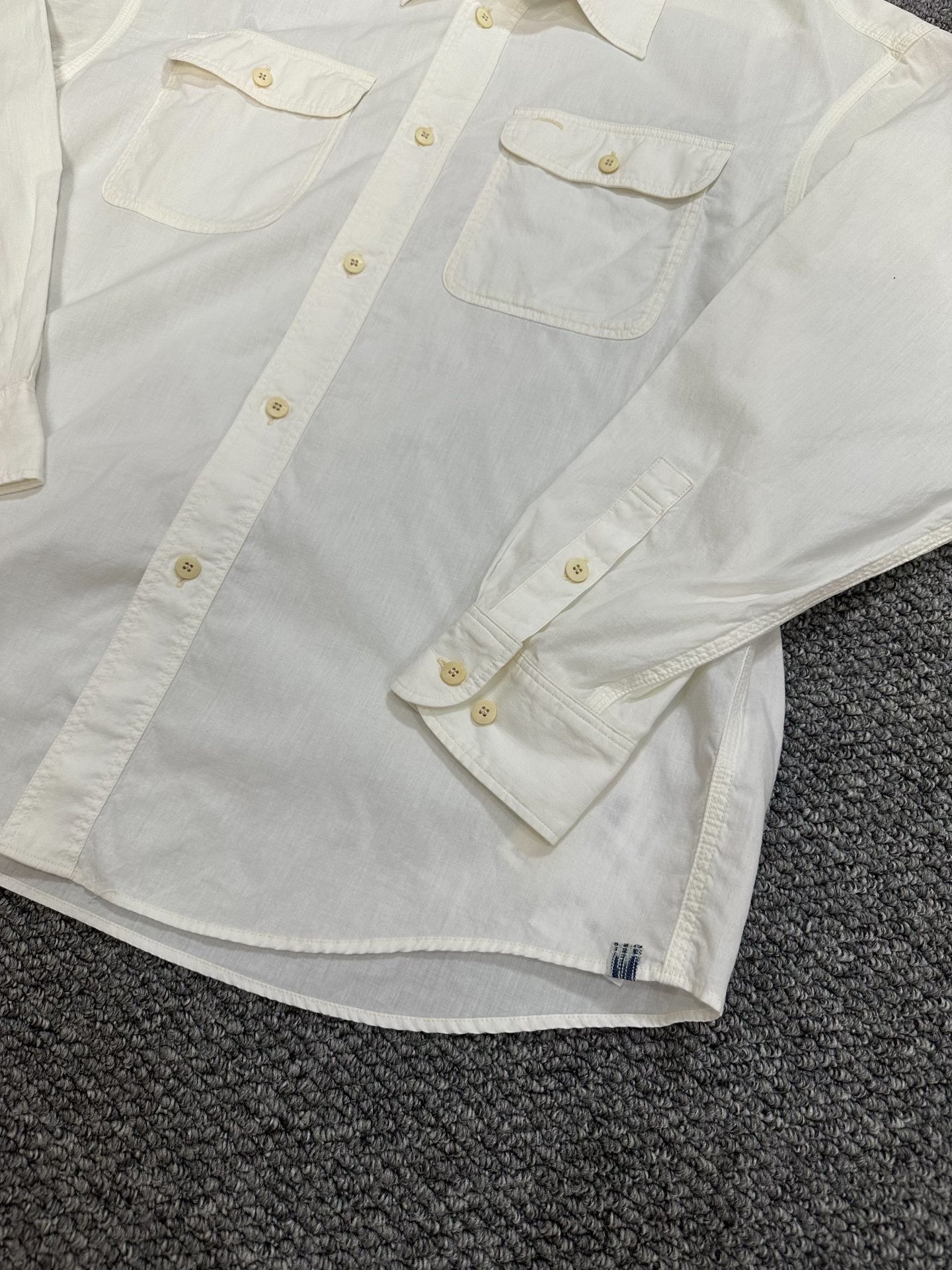 visvim Langer Chambray White Shirt — front