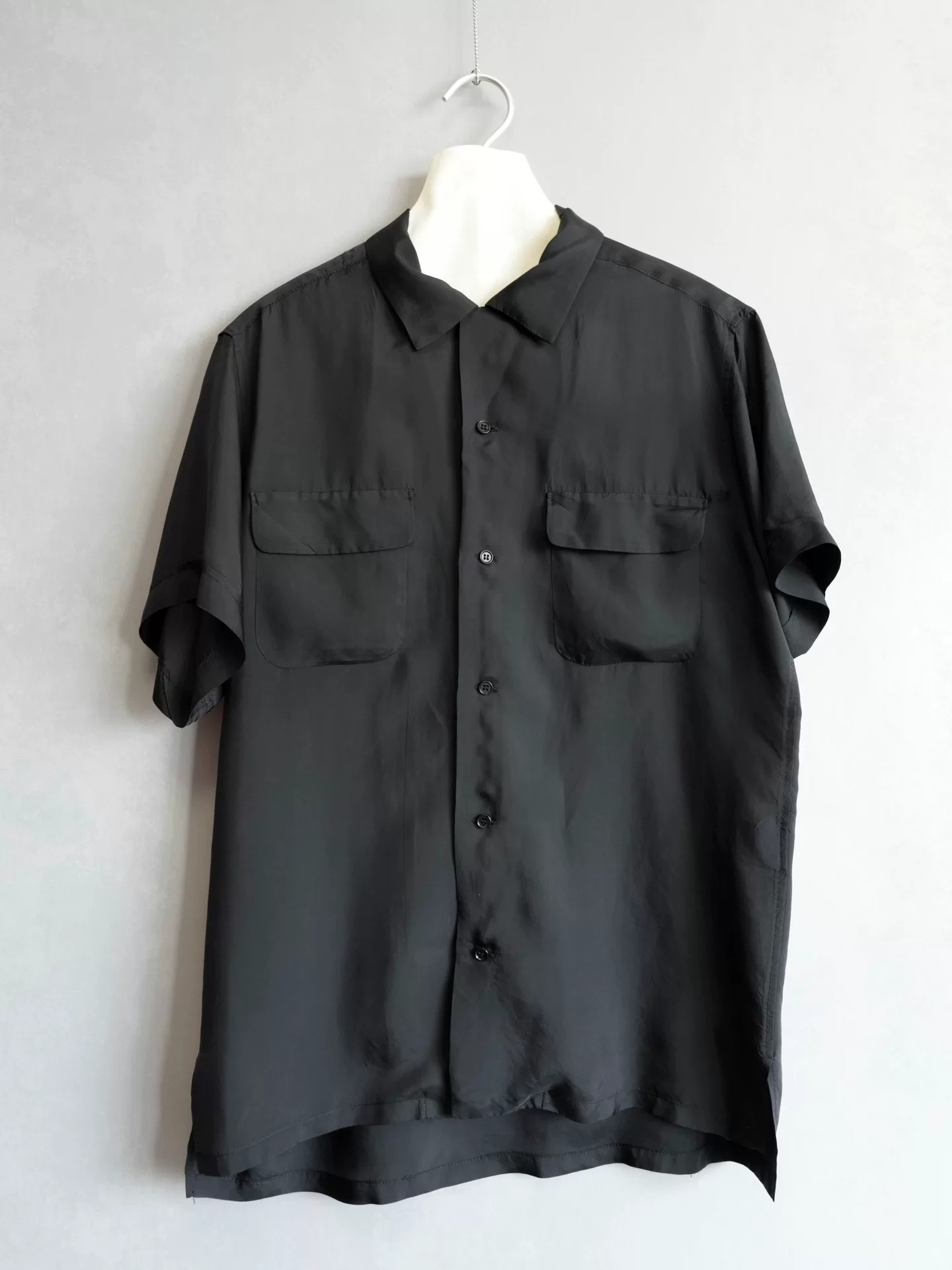 Yohji Yamamoto 10SS Cupro Short-Sleeve Shirt — front