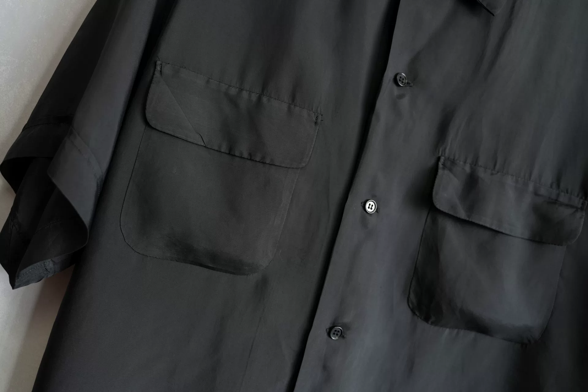 Yohji Yamamoto 10SS Cupro Short-Sleeve Shirt — back