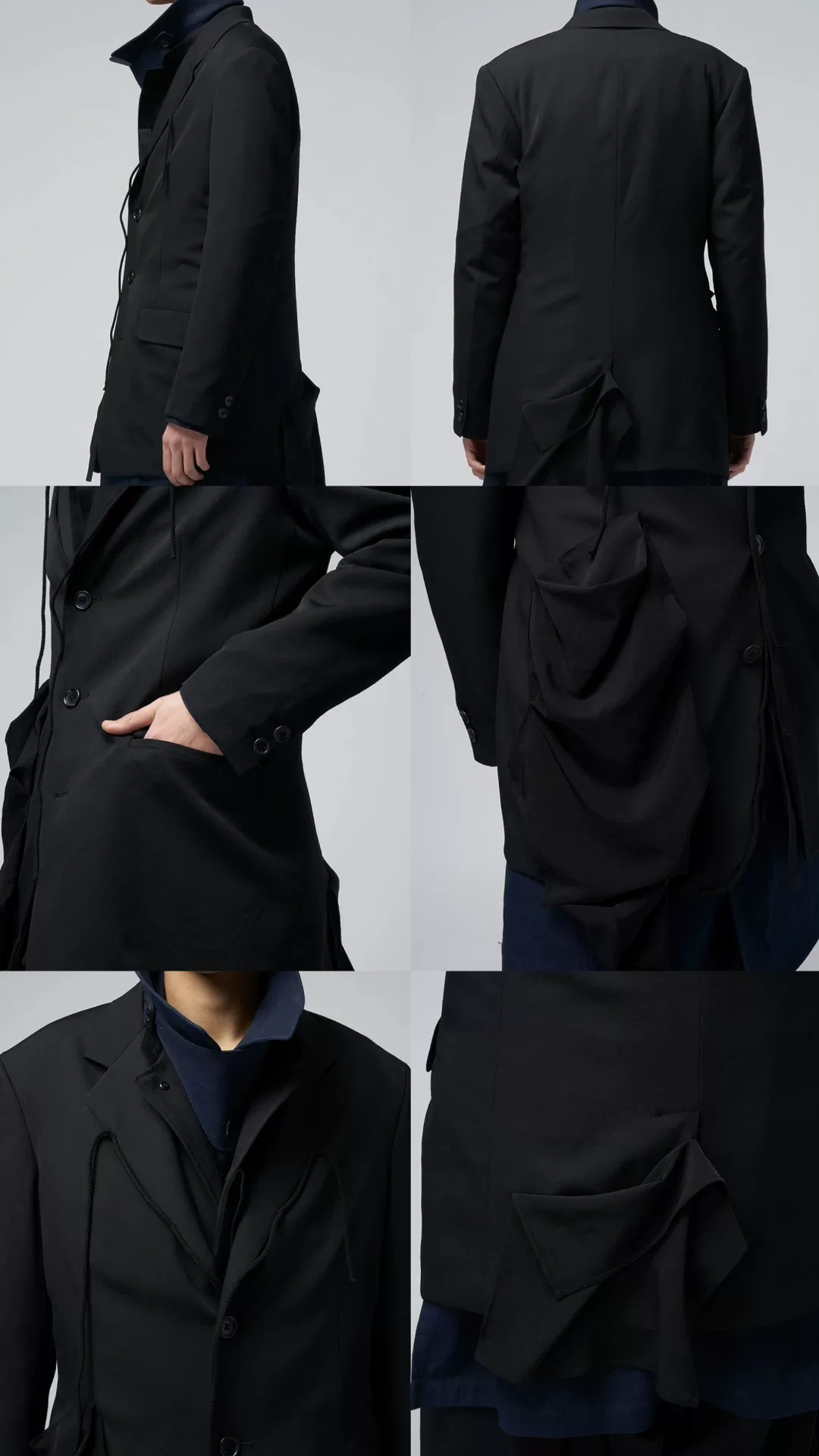 Yohji Yamamoto 23AW Octopus Rope Coat — back