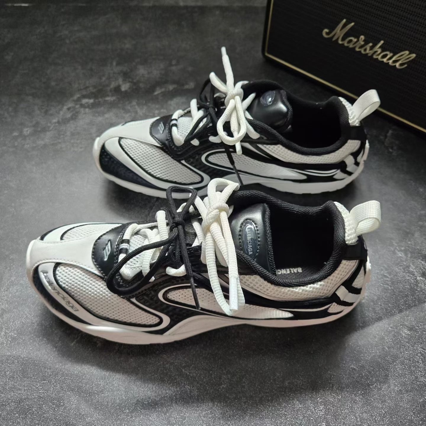 Balenciaga RADAR Black White Running Shoes