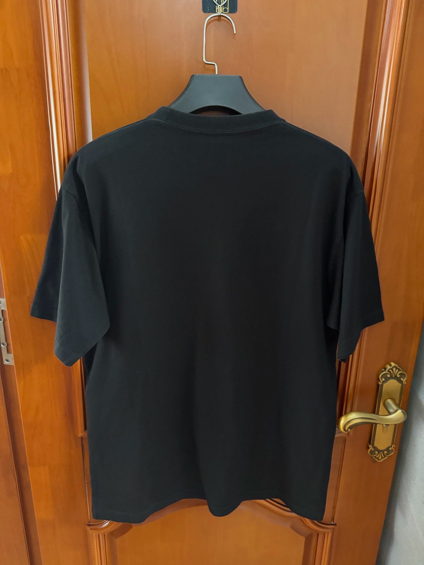 Balenciaga Black Mailbox Logo Short-Sleeve T-Shirt — front