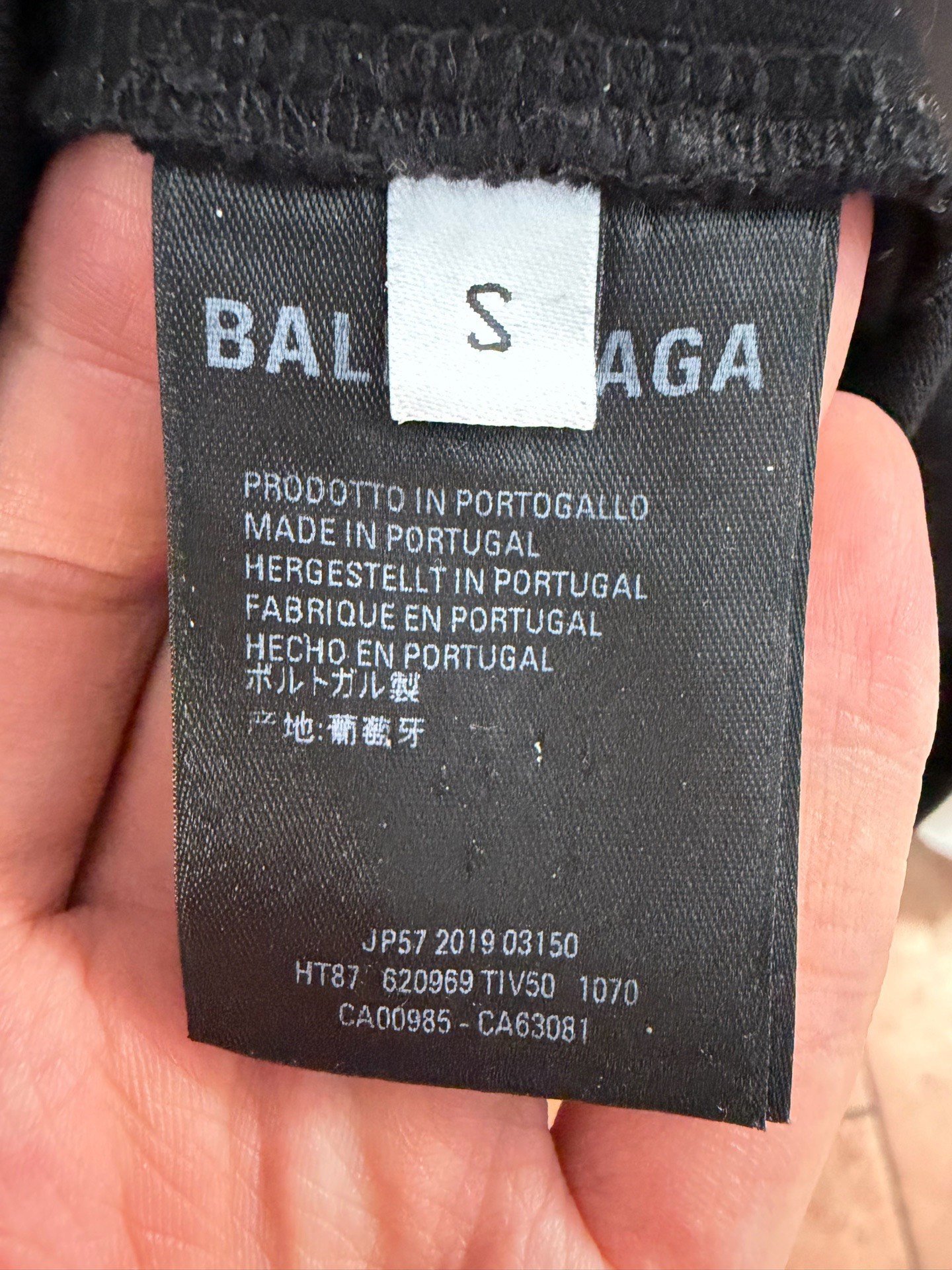 Balenciaga Black Mailbox Logo Short-Sleeve T-Shirt — back