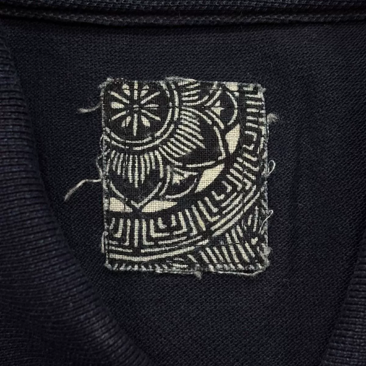 visvim Indigo Dye Weller S/S Polo Shirt — detail