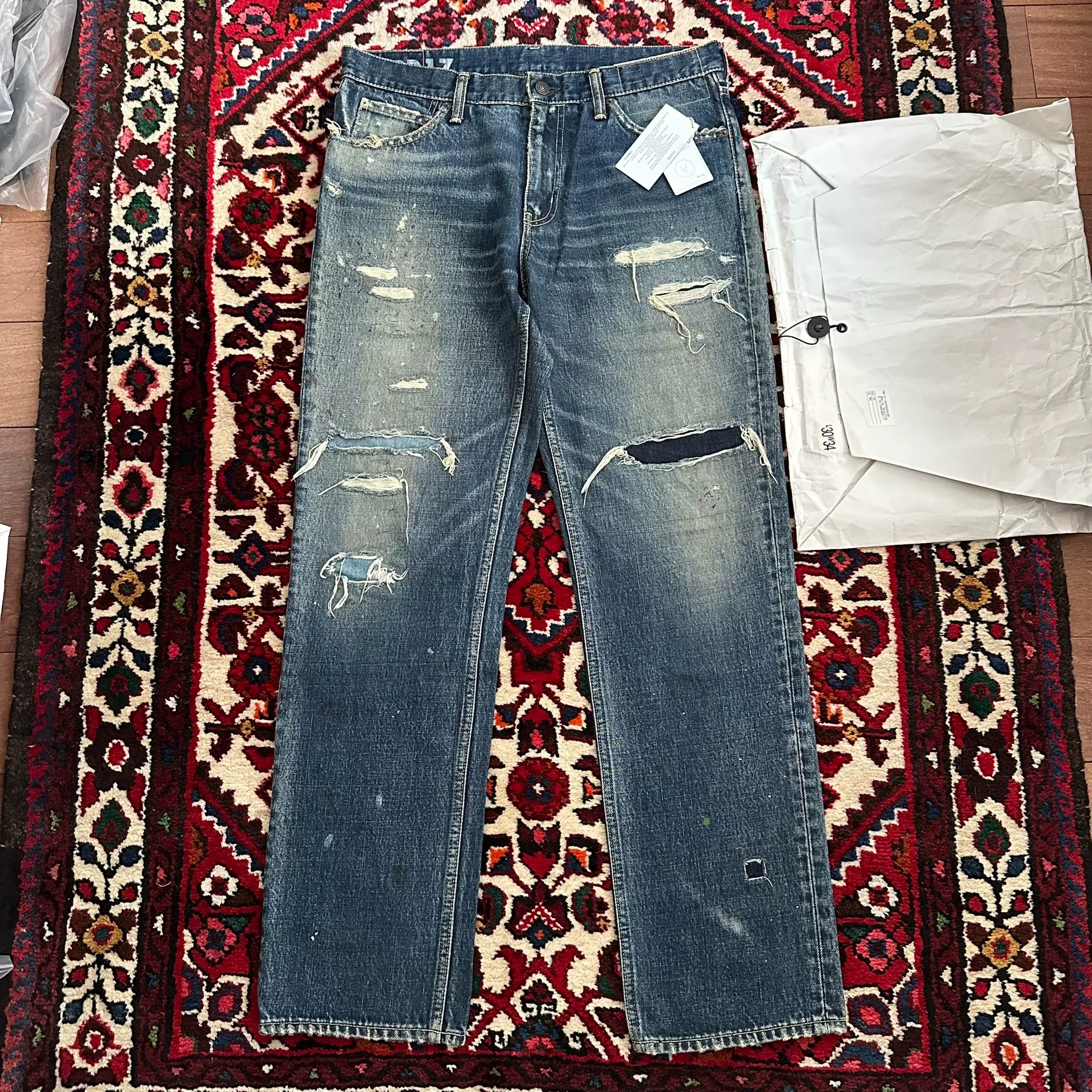 visvim 03D17 Journeyman Wide Mud Jeans