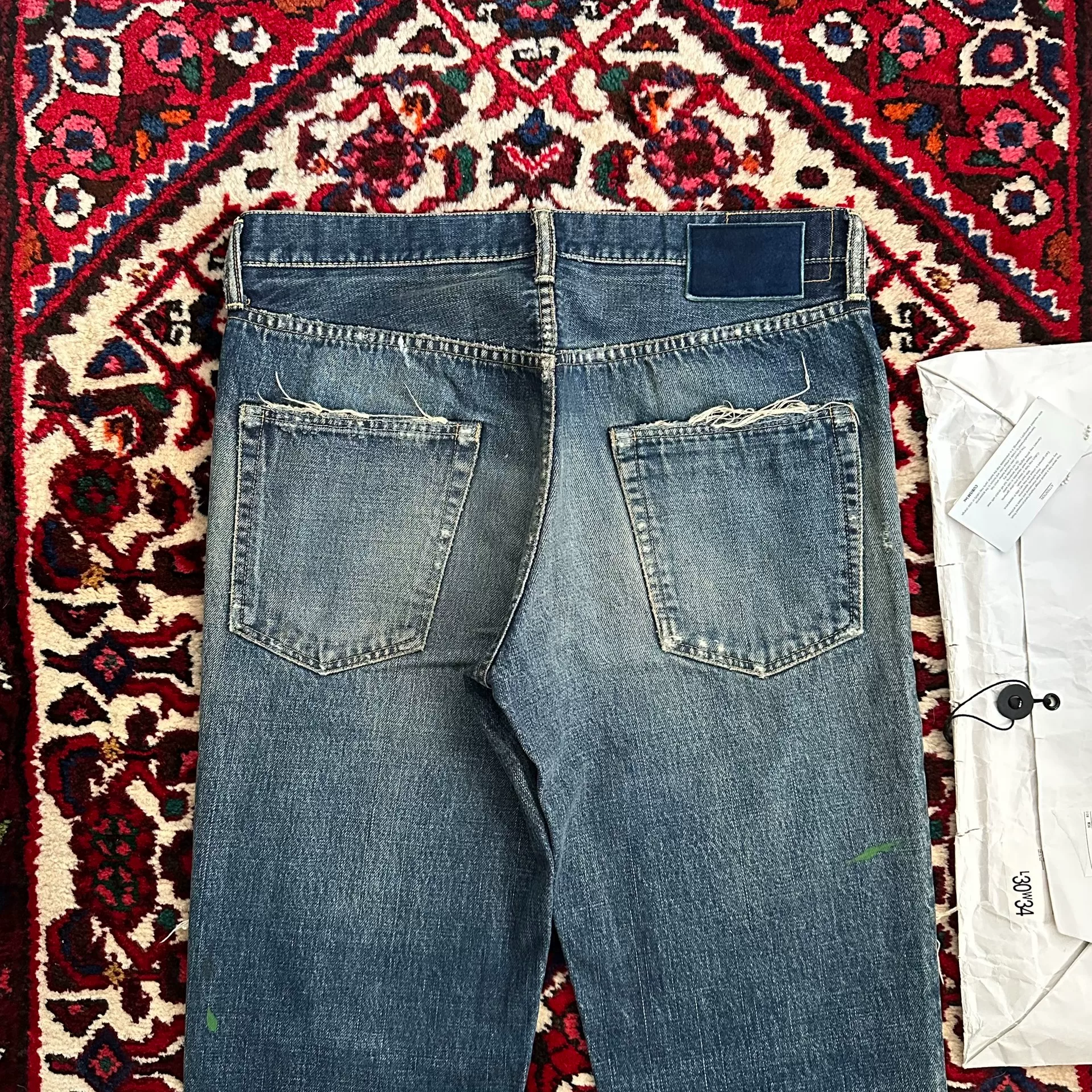 visvim 03D17 Journeyman Wide Mud Jeans — back