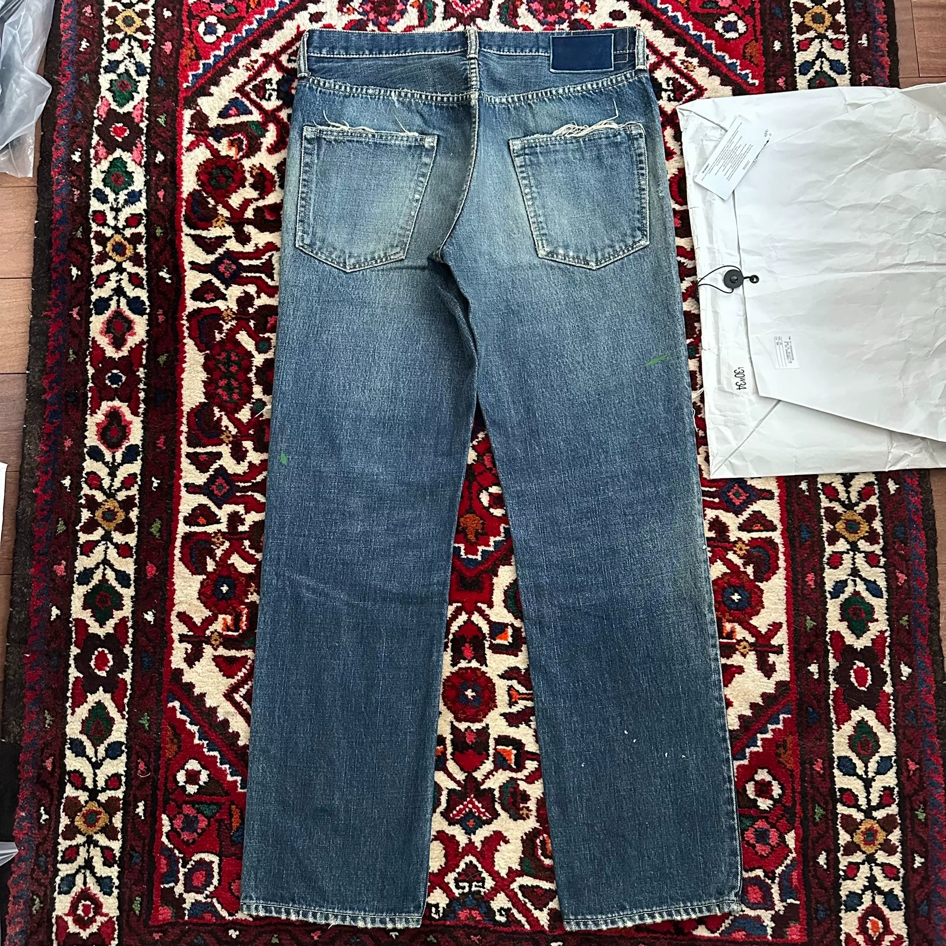 visvim 03D17 Journeyman Wide Mud Jeans — front