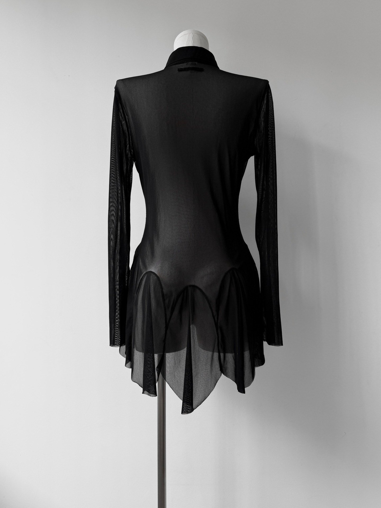 Jean Paul Gaultier Sheer Mesh Shirt — label