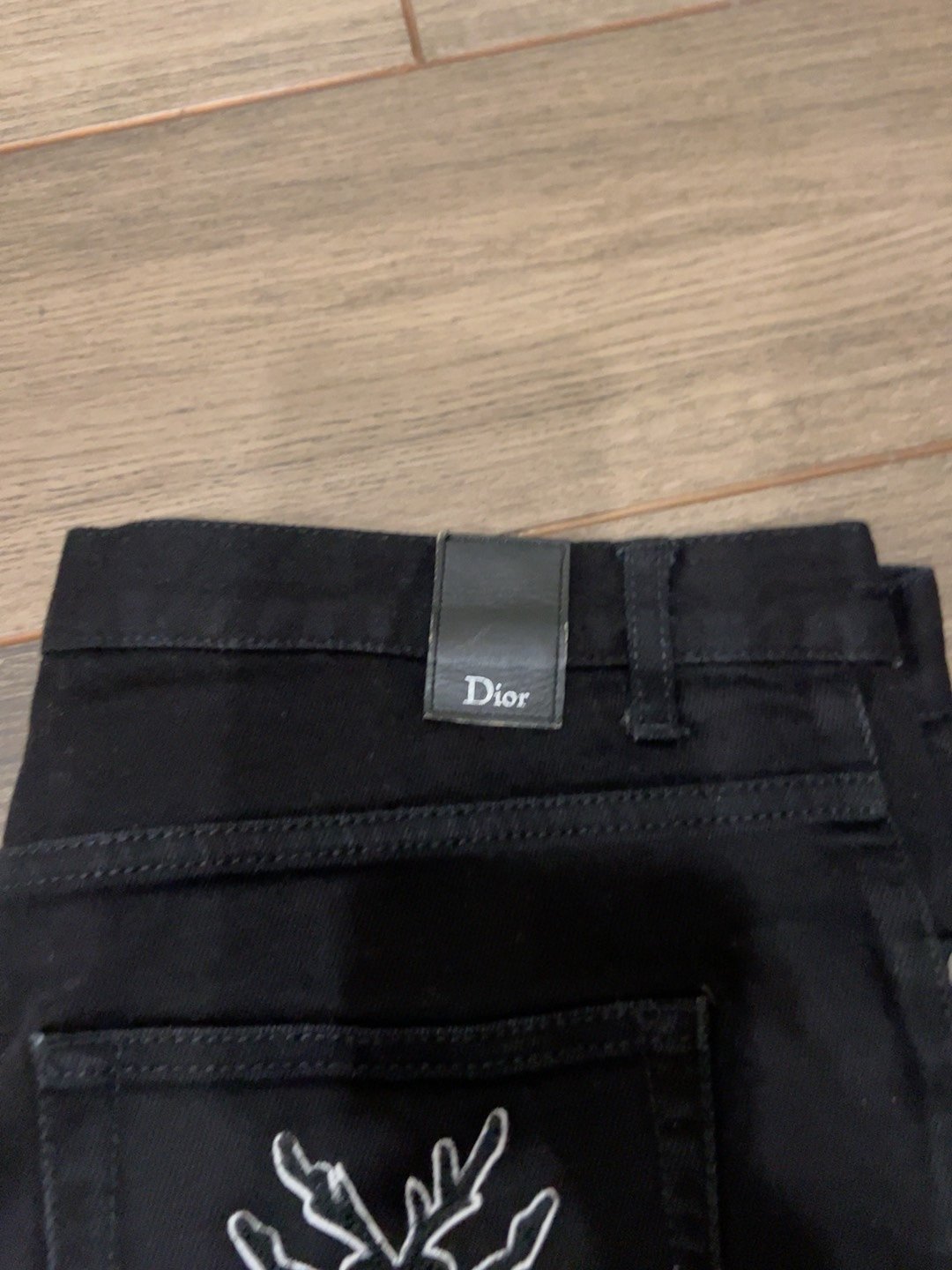 Dior Spider Logo Black Jeans — front