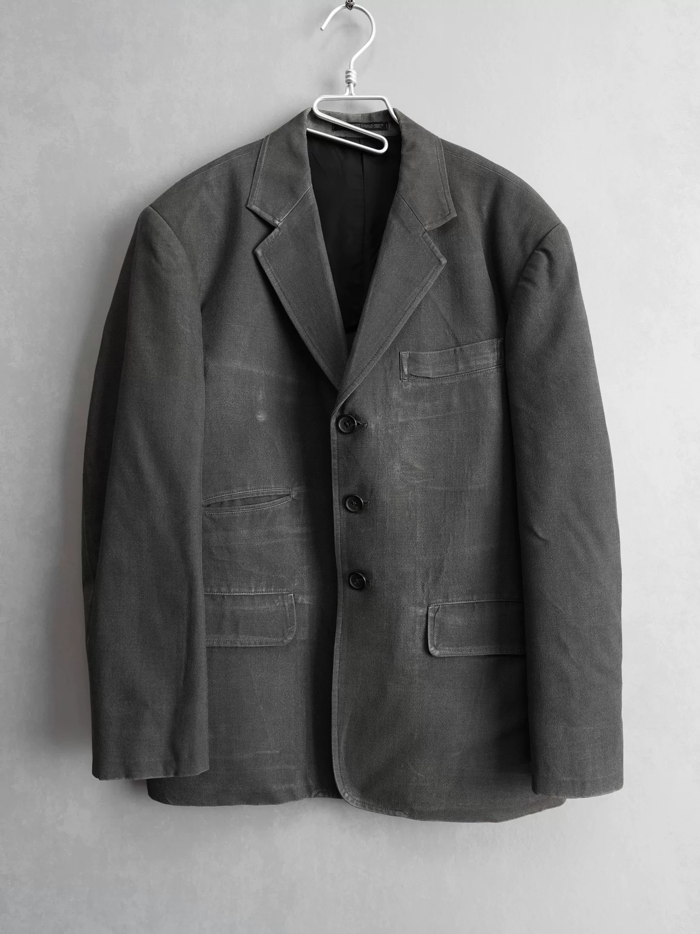 Yohji Yamamoto 91SS Cement Gray Silk Jacket
