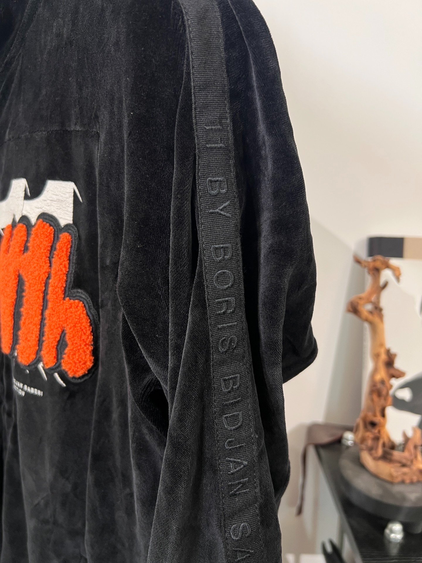 Boris Bidjan Saberi 11by BBS Velvet Jacket — label