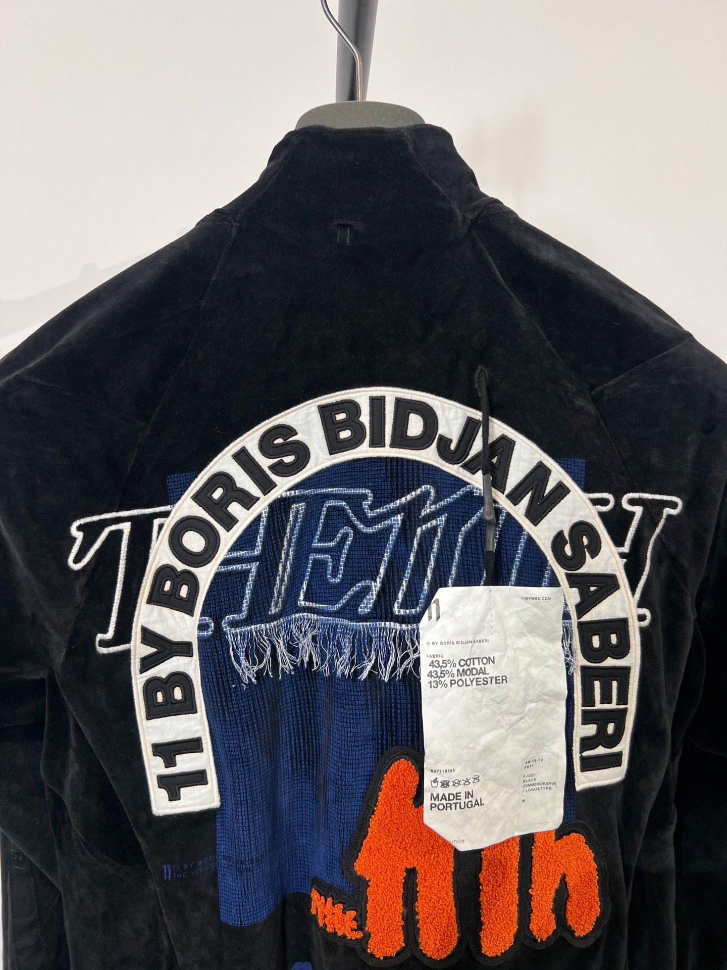Boris Bidjan Saberi 11by BBS Velvet Jacket — detail