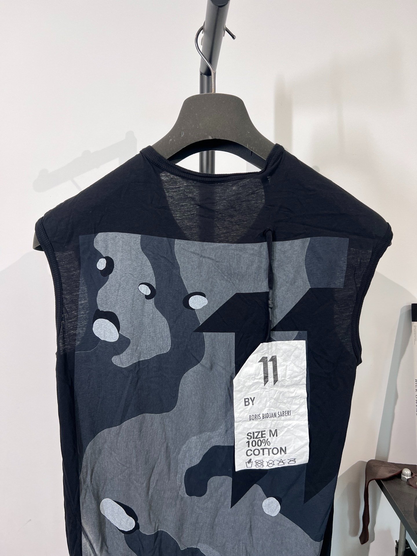 Boris Bidjan Saberi 11by bbs Camo Sleeveless Vest — detail