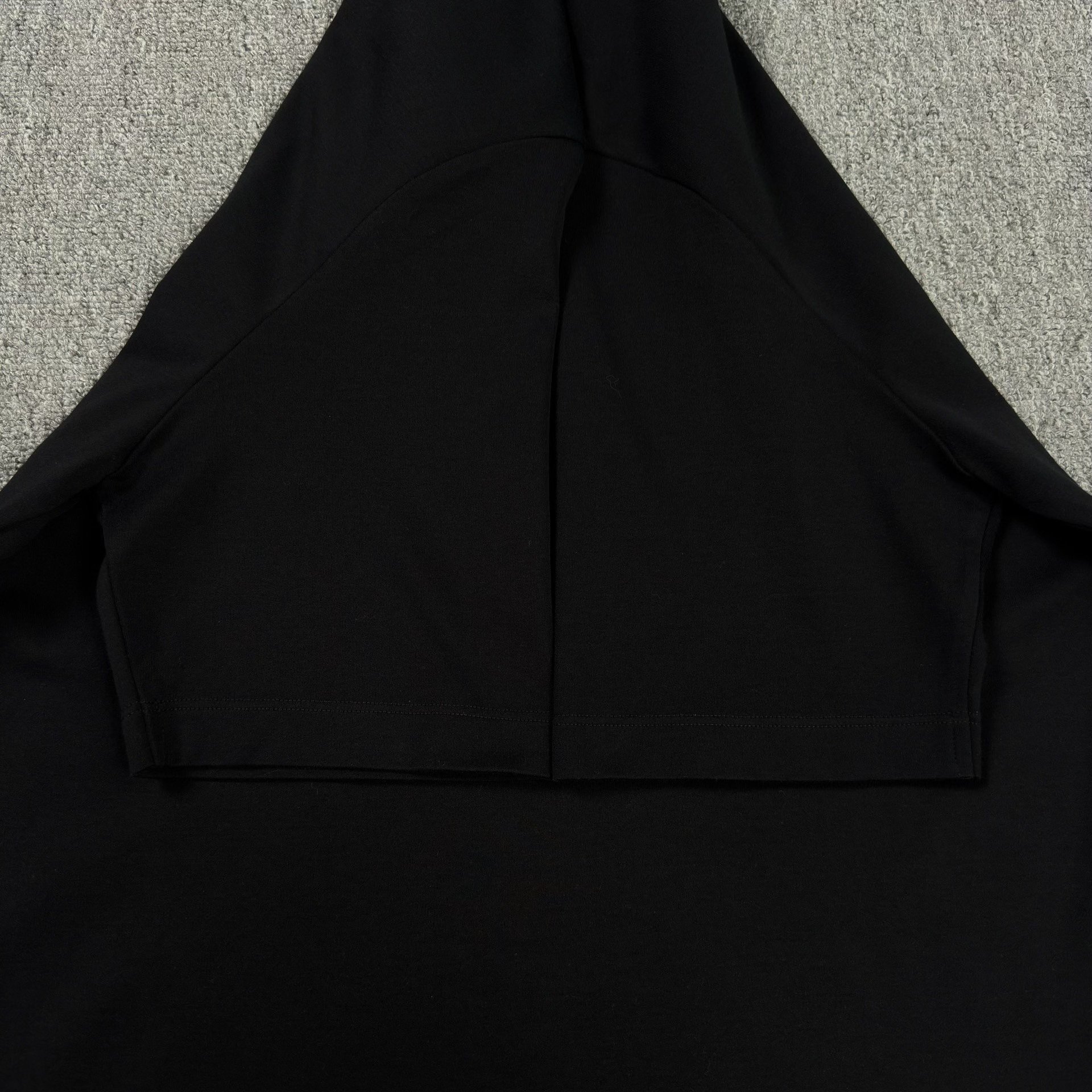 Prada Black Short-Sleeve Triangle Logo Shirt — back