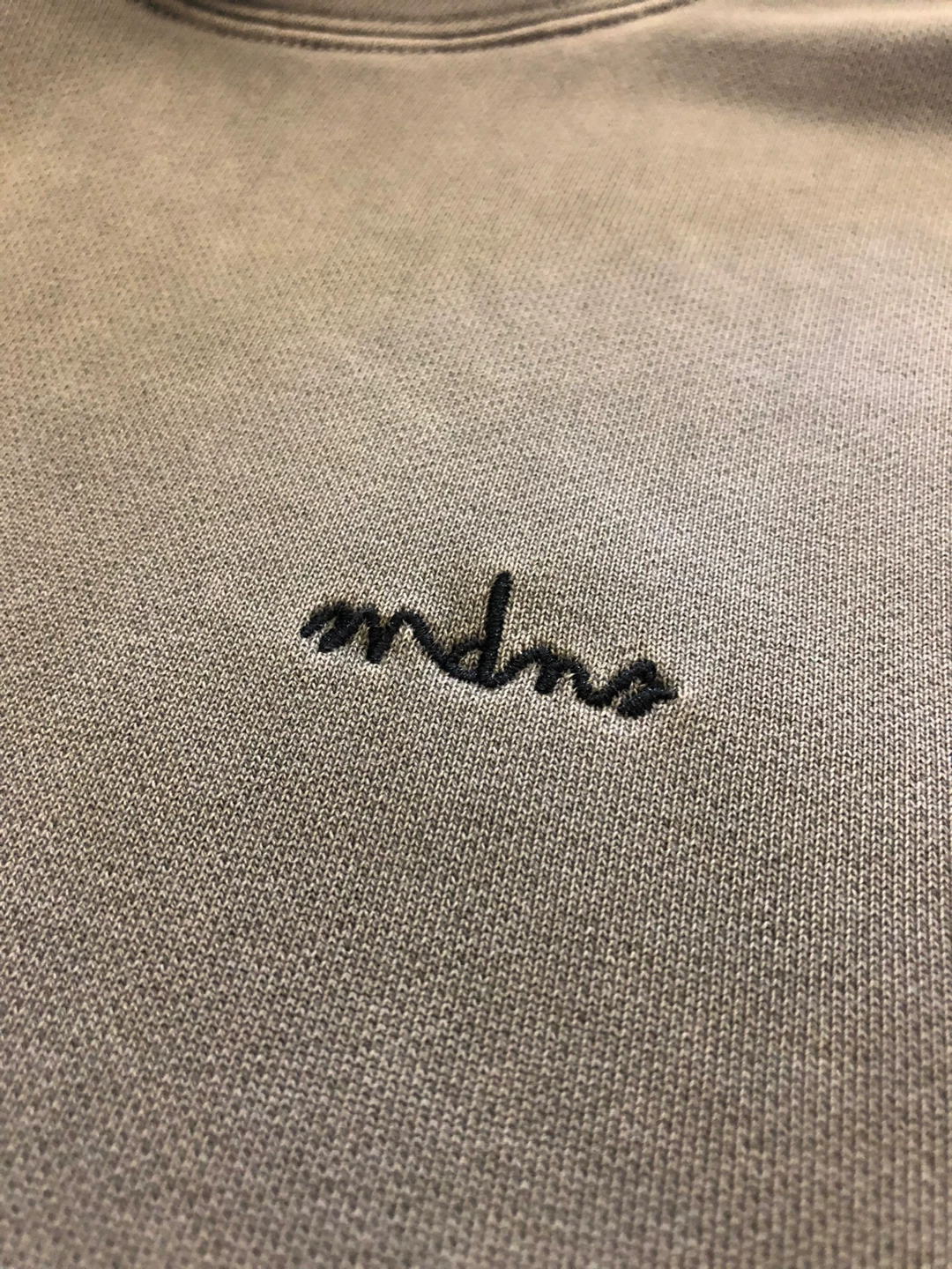 Madness Beige Heavy Washed Hoodie — label