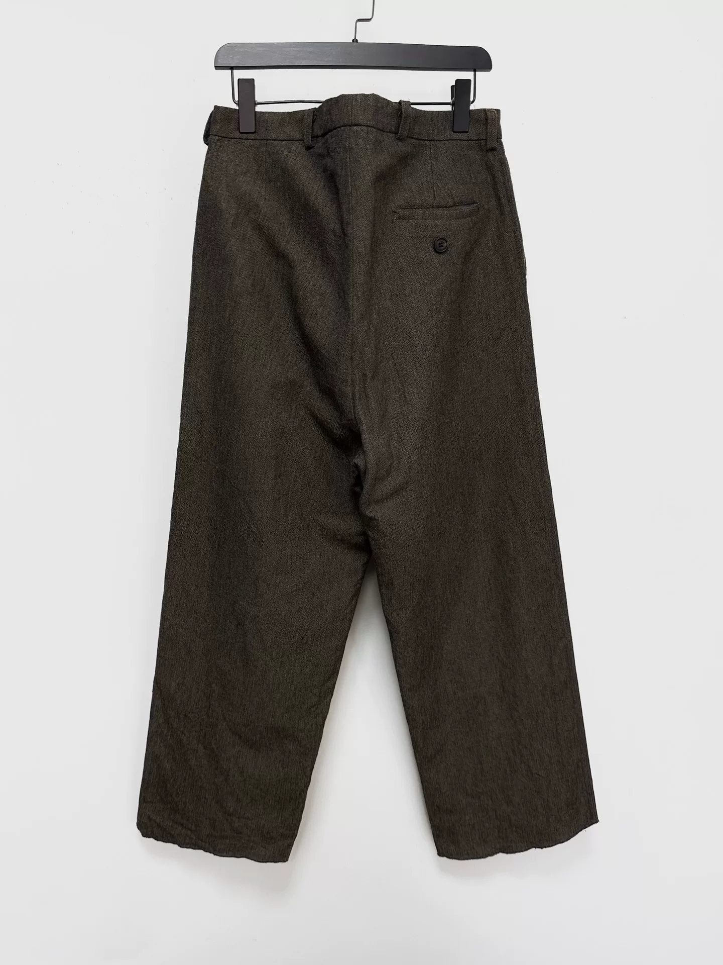 Paul Harnden Wool Linen Wide-Leg Pants — front