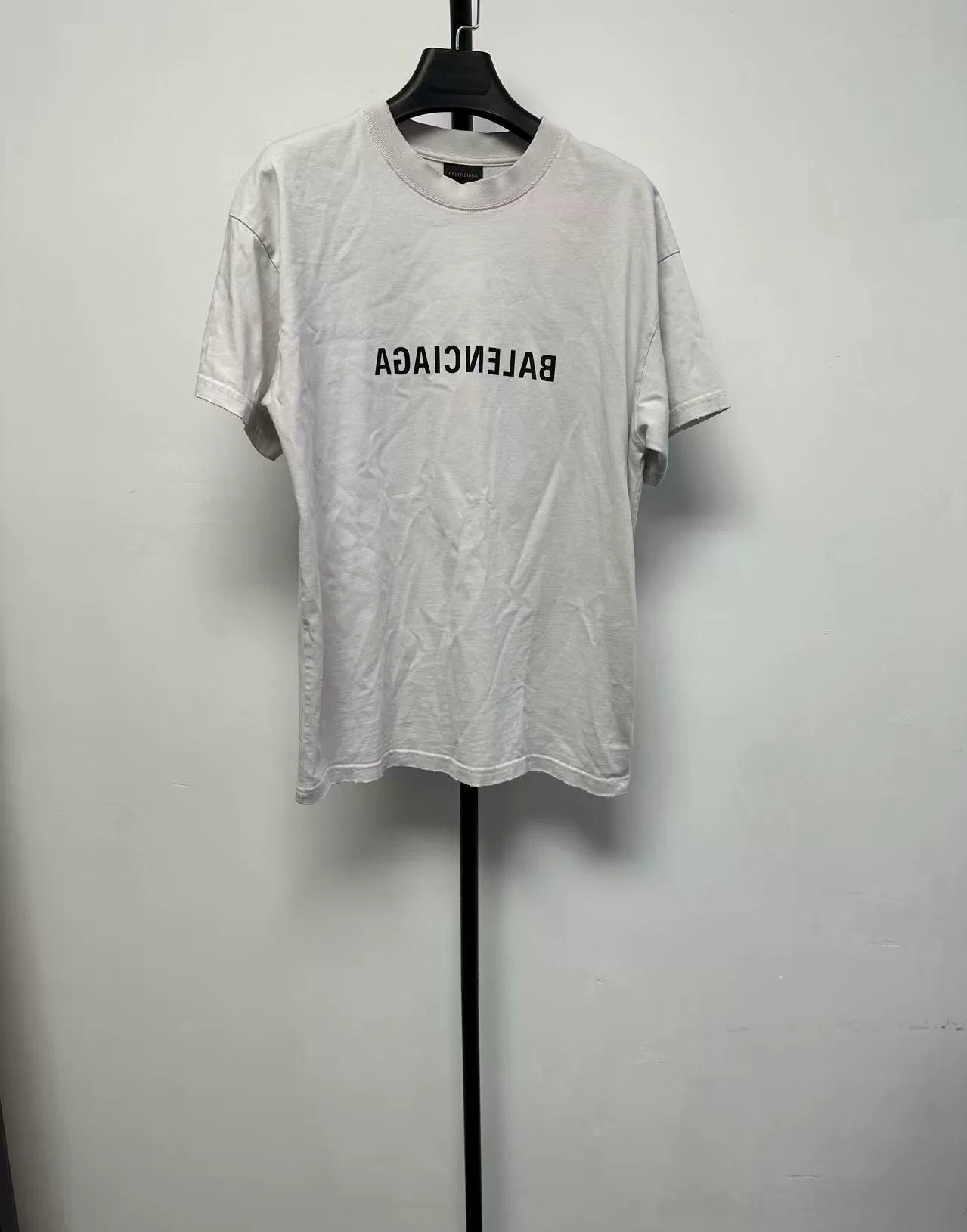 Balenciaga Letter Print Crew Neck T-shirt