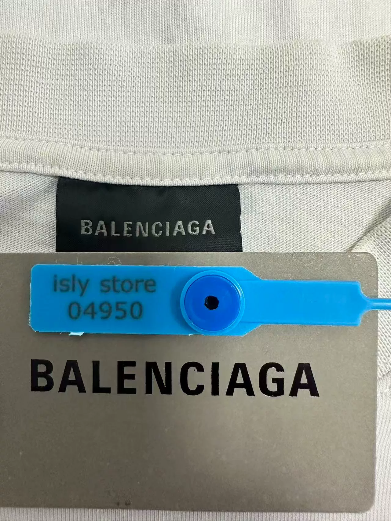 Balenciaga Letter Print Crew Neck T-shirt — back