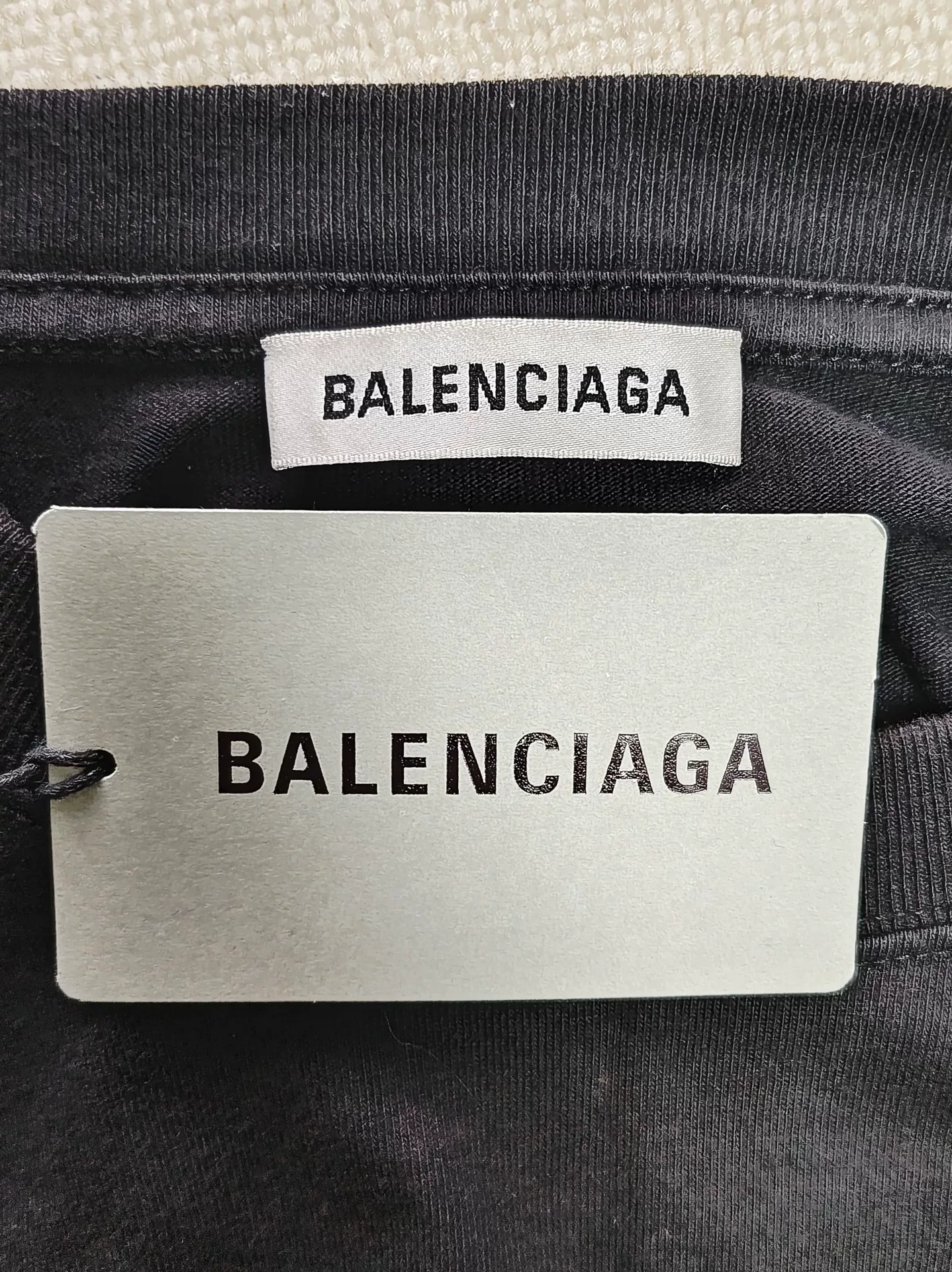 Balenciaga Group Portrait Print T-Shirt — label