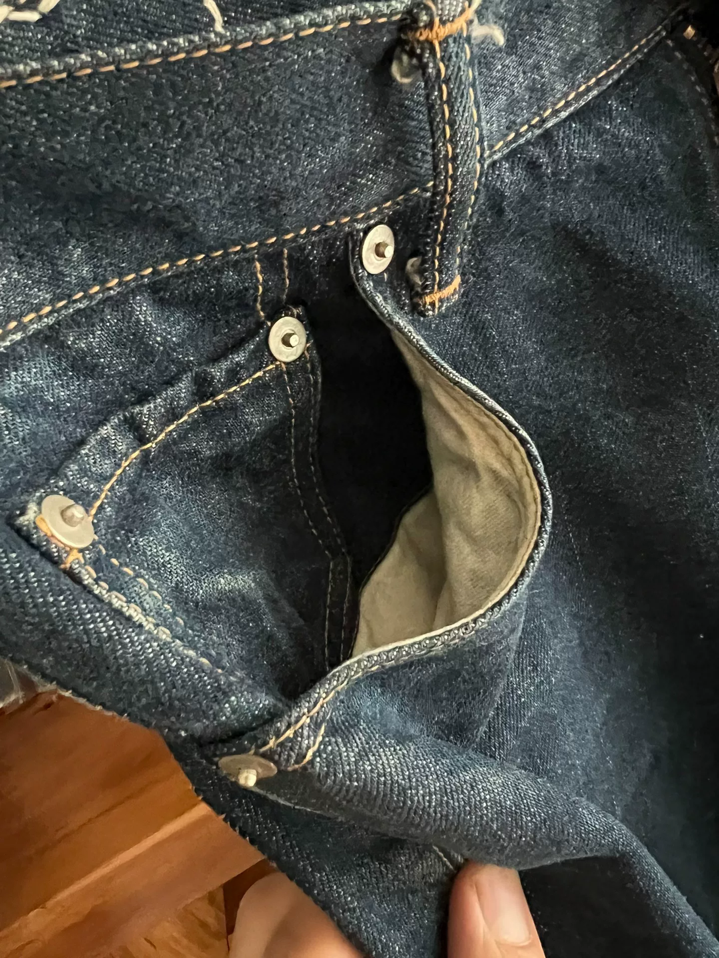 visvim 03R 2017 ICT Raw Denim Jeans — back