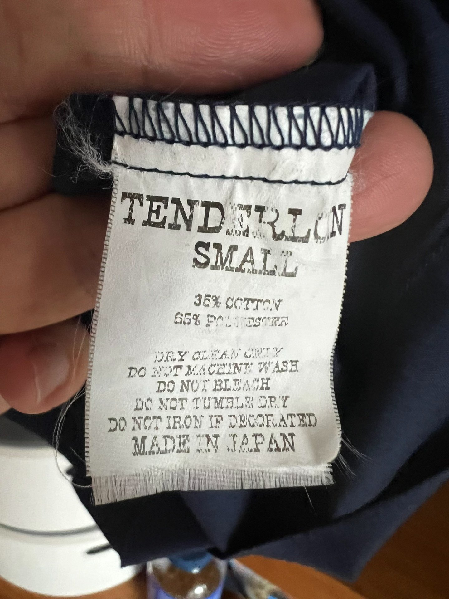 Tenderloin Japanese Indigo Short-Sleeve Shirt — label