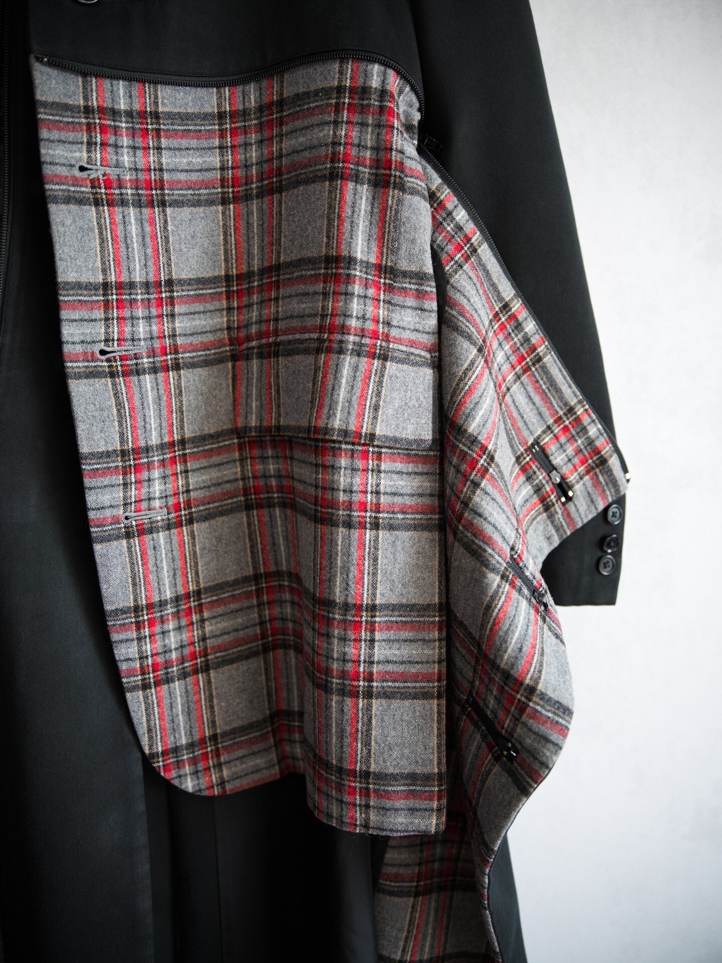 Yohji Yamamoto 08AW Plaid Coat — back
