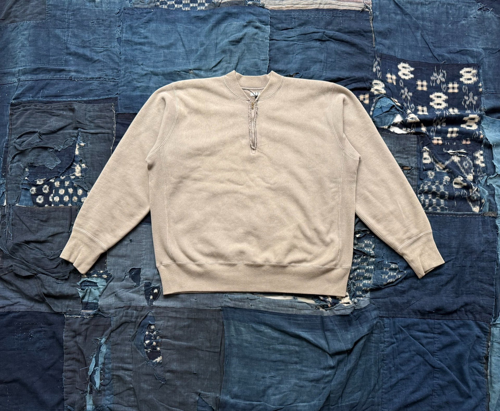 A.PRESSE 25aw Vintage Half Zip Rib Sweater