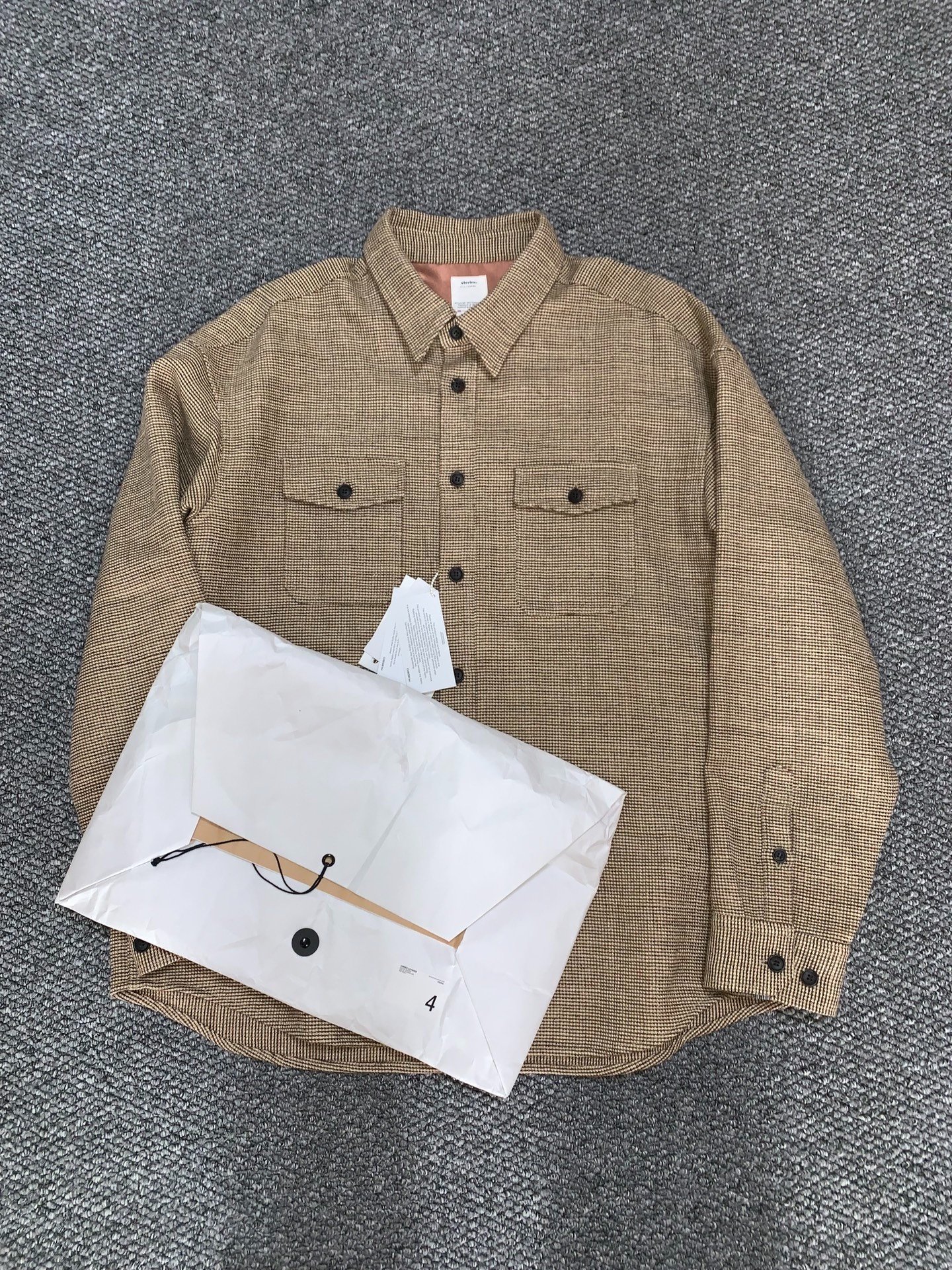 visvim Lumber Checkered Shirt — label