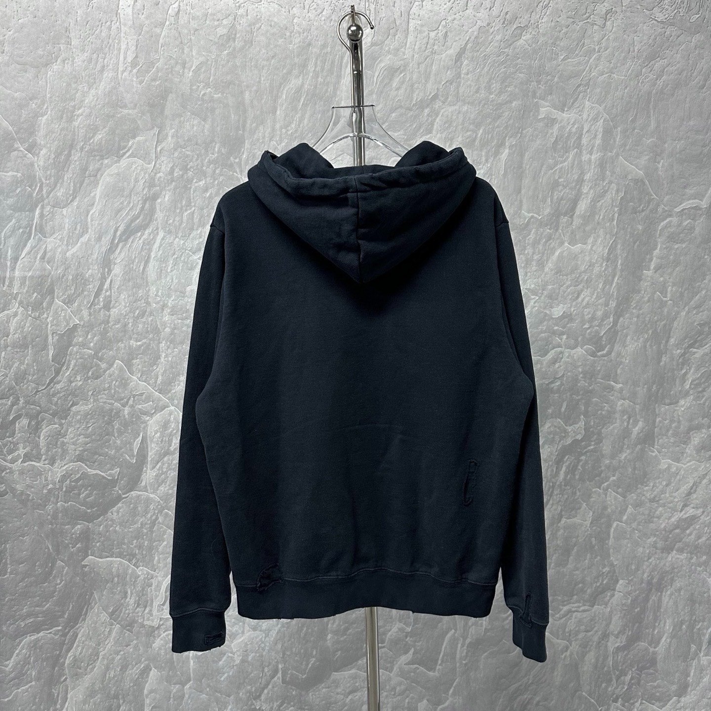 Dior SS24 Dragon Logo Distressed Hoodie — back
