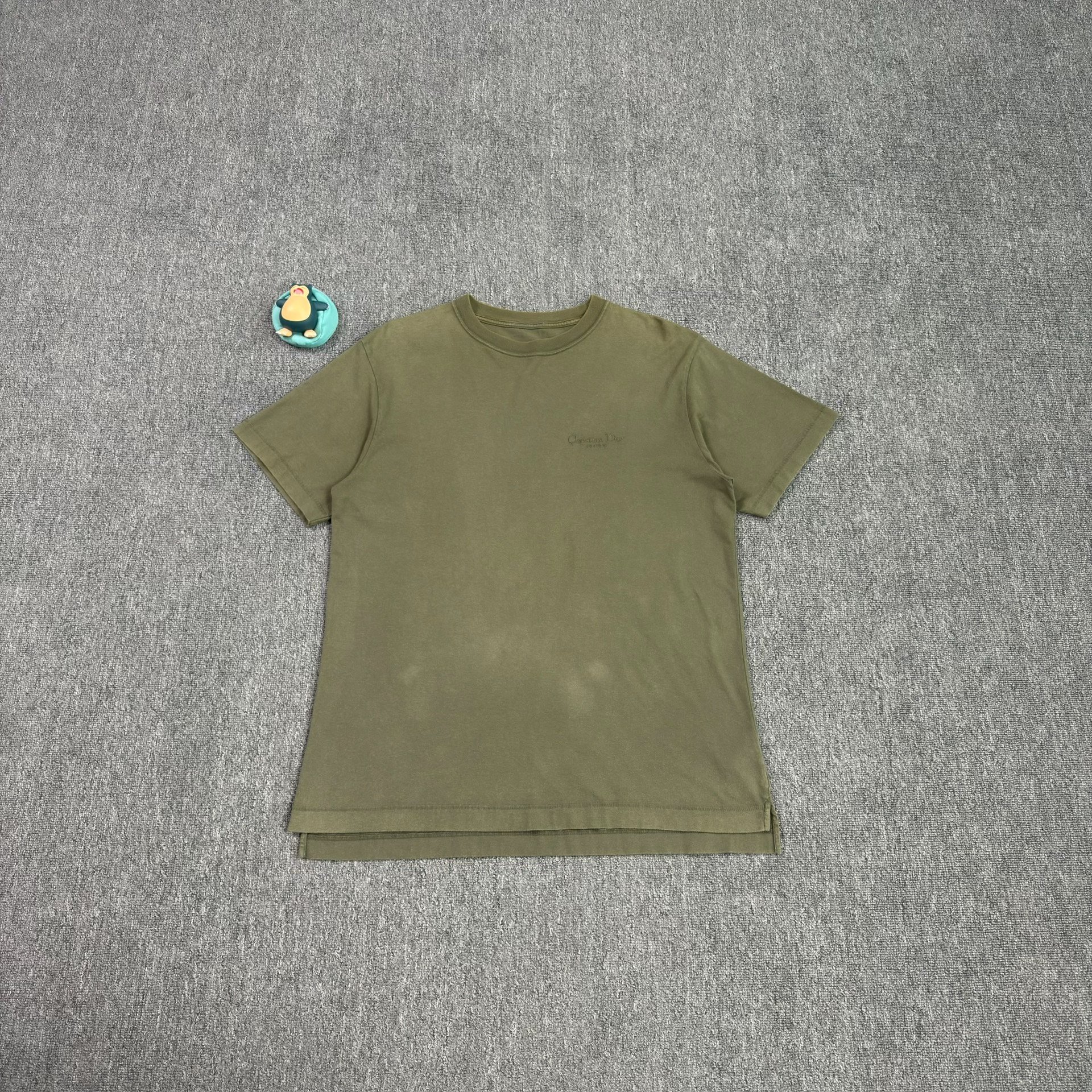 Dior Olive Green Chest Logo T-shirt