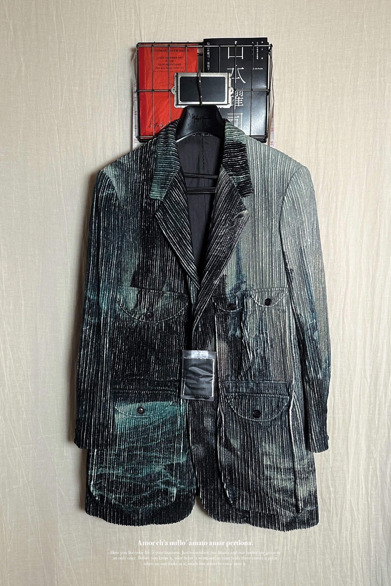 Yohji Yamamoto 22AW Beksiński Coat — detail