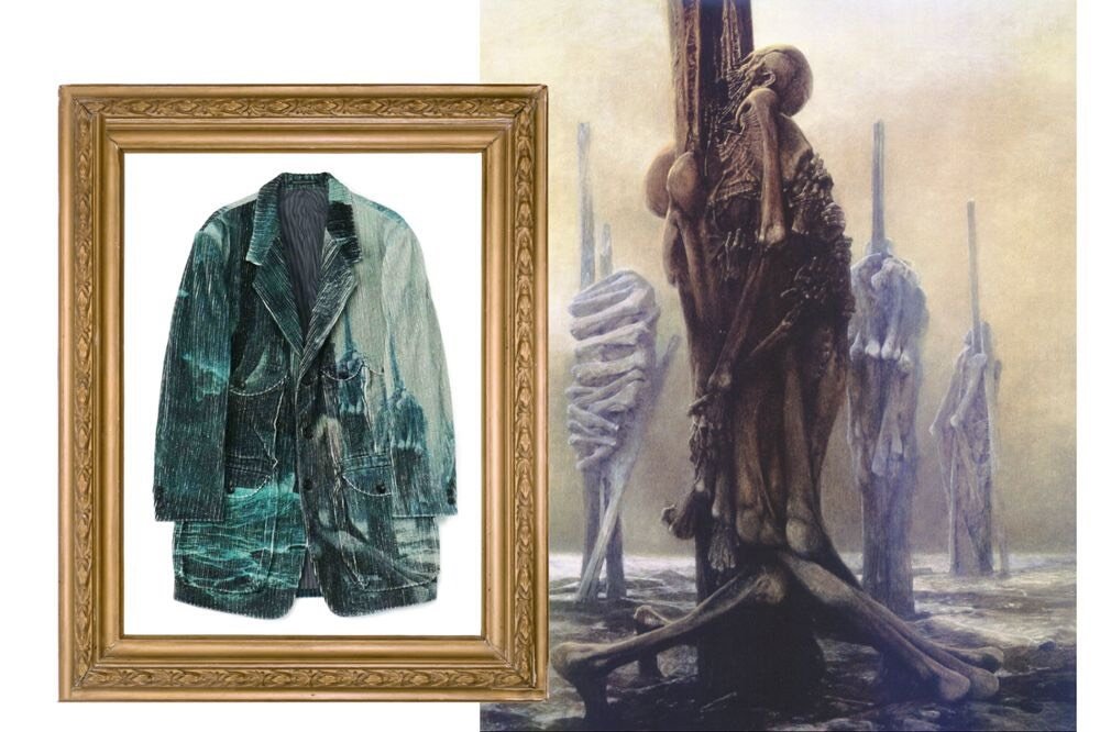 Yohji Yamamoto 22AW Beksiński Coat — back