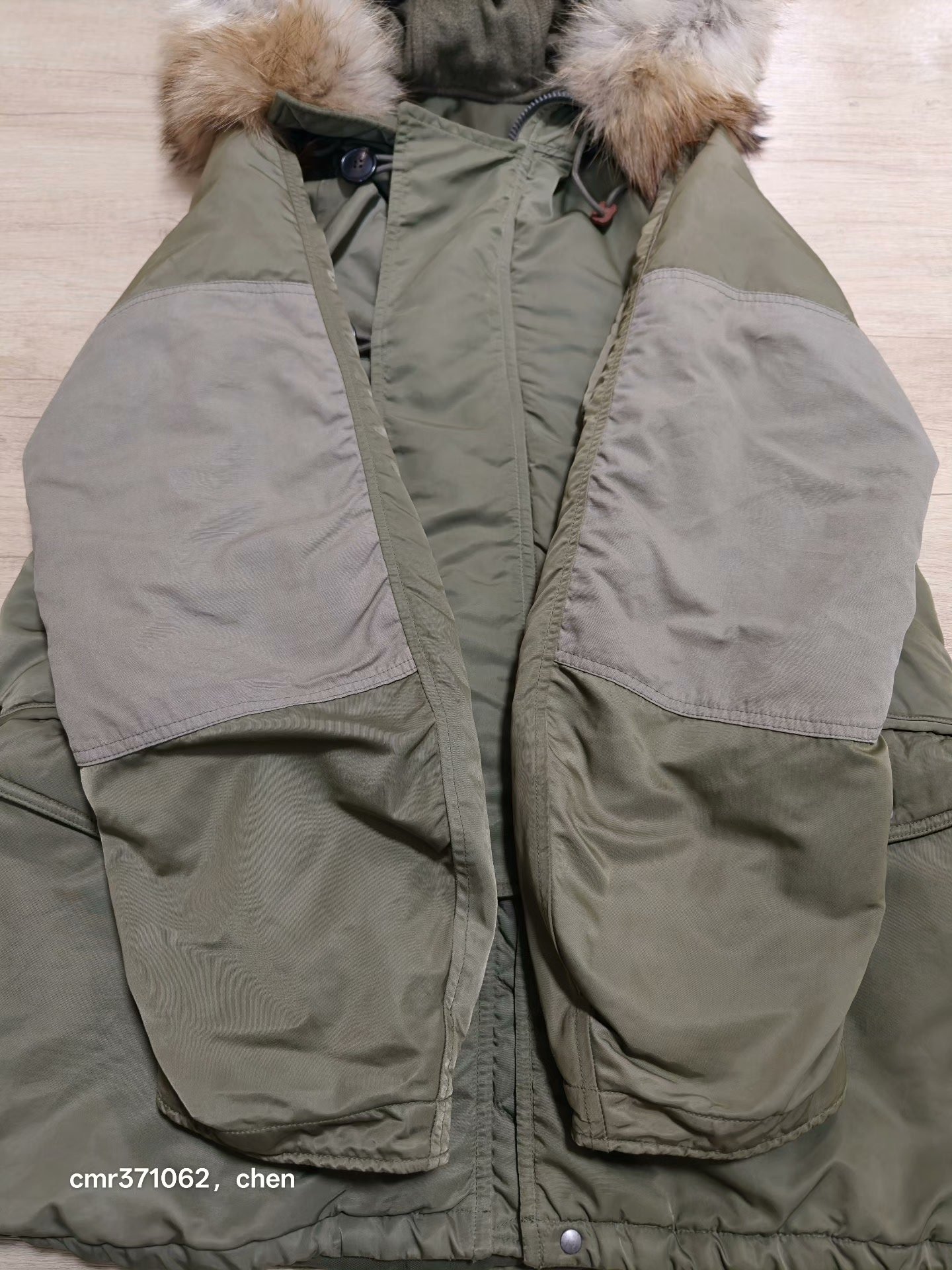 visvim 18AW Valdez Wool Pile Coat — label