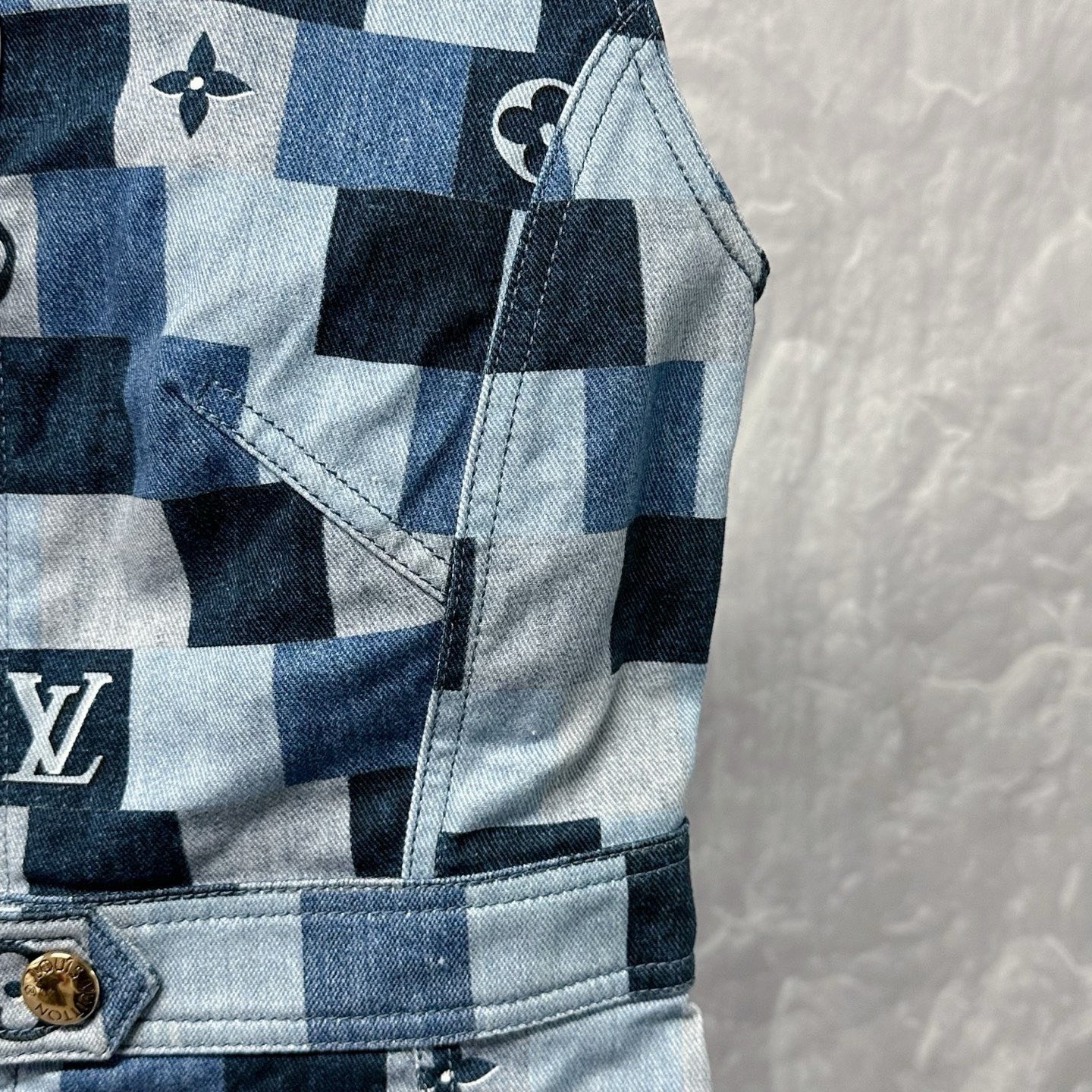 Louis Vuitton Denim Sleeveless Dress — back