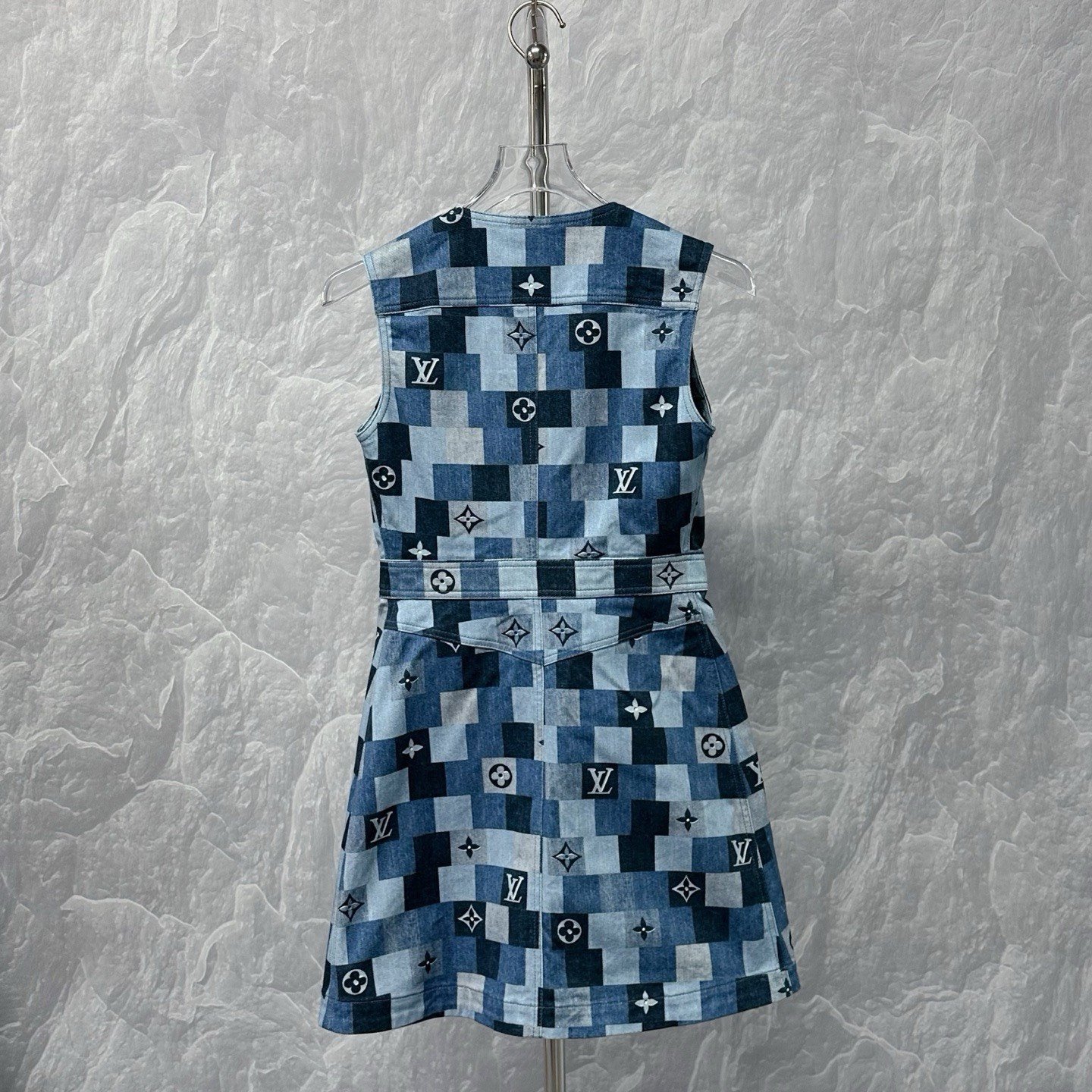 Louis Vuitton Denim Sleeveless Dress — label