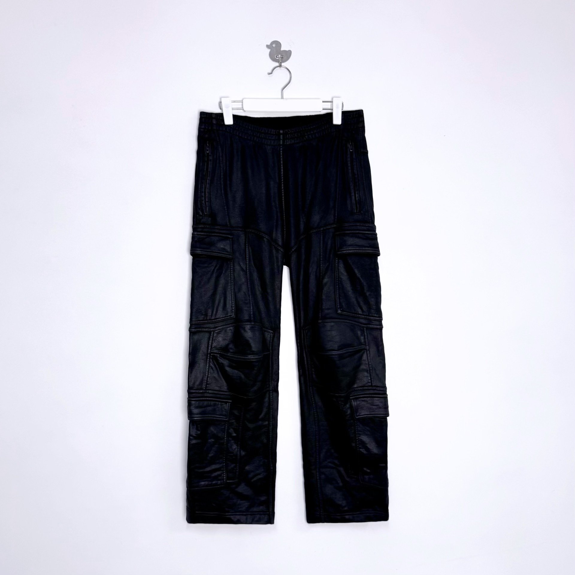 Balenciaga SS26 Waxed Biker Cargo Pants