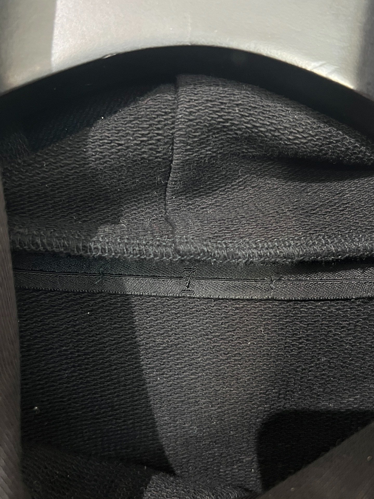 Julius_7 Black Oversized Print Hoodie — back