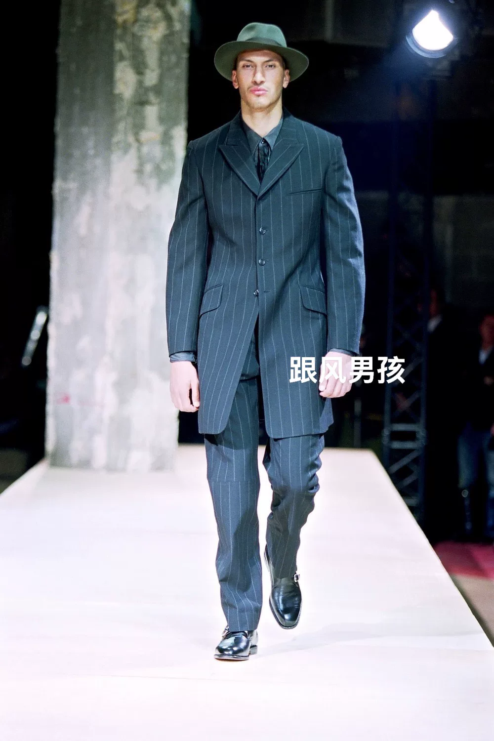 Yohji Yamamoto 03AW Stripe Coat — detail