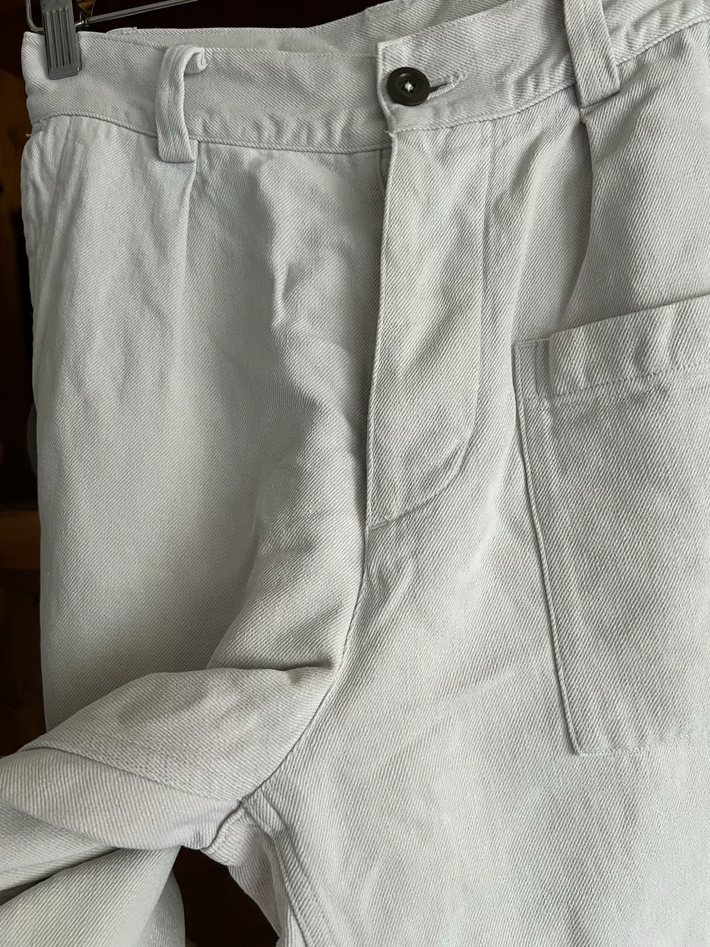 MHL Vintage Washed Cargo Pants — label