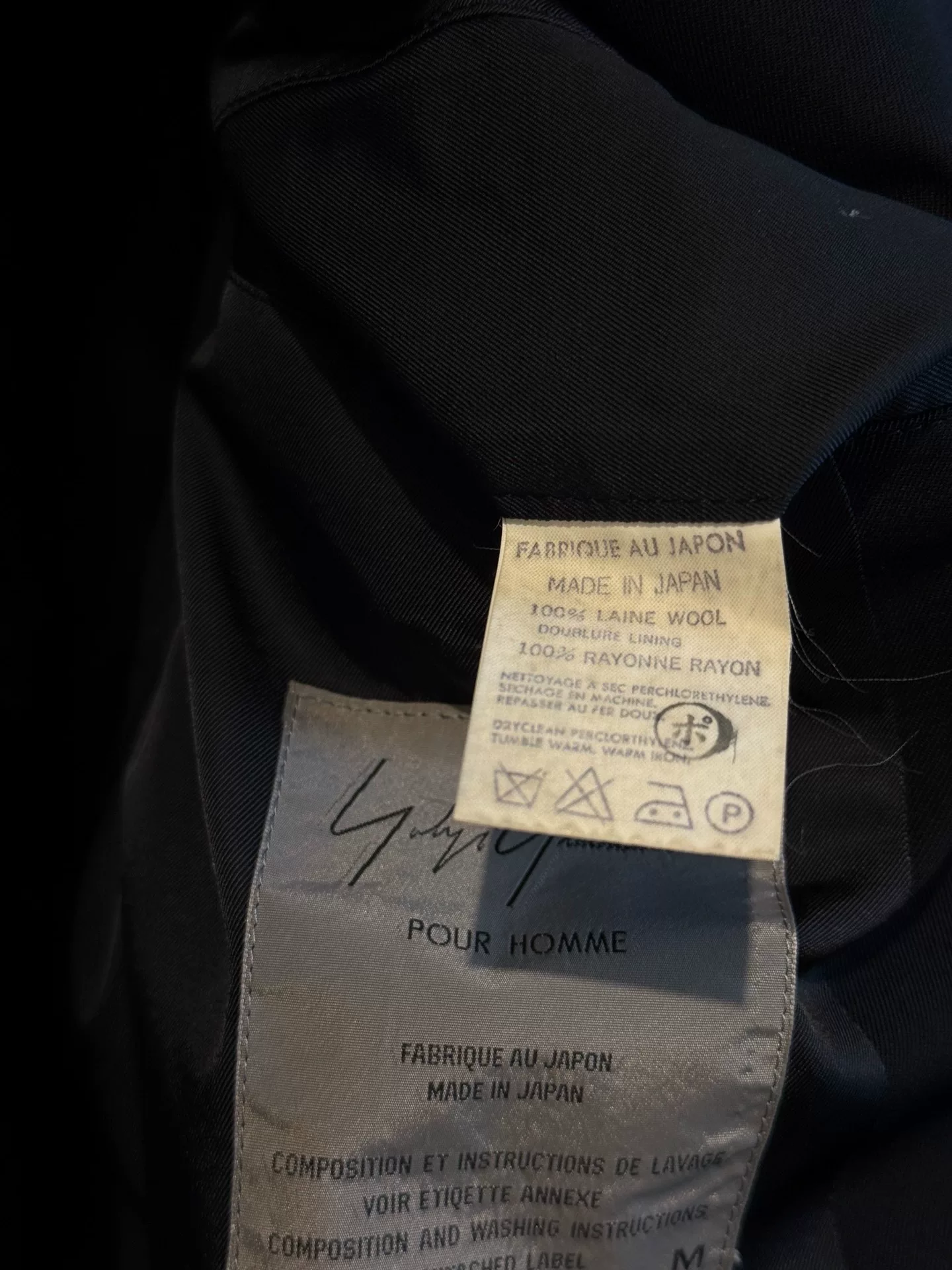 Yohji Yamamoto 94AW Hand-Stitched Suit — back