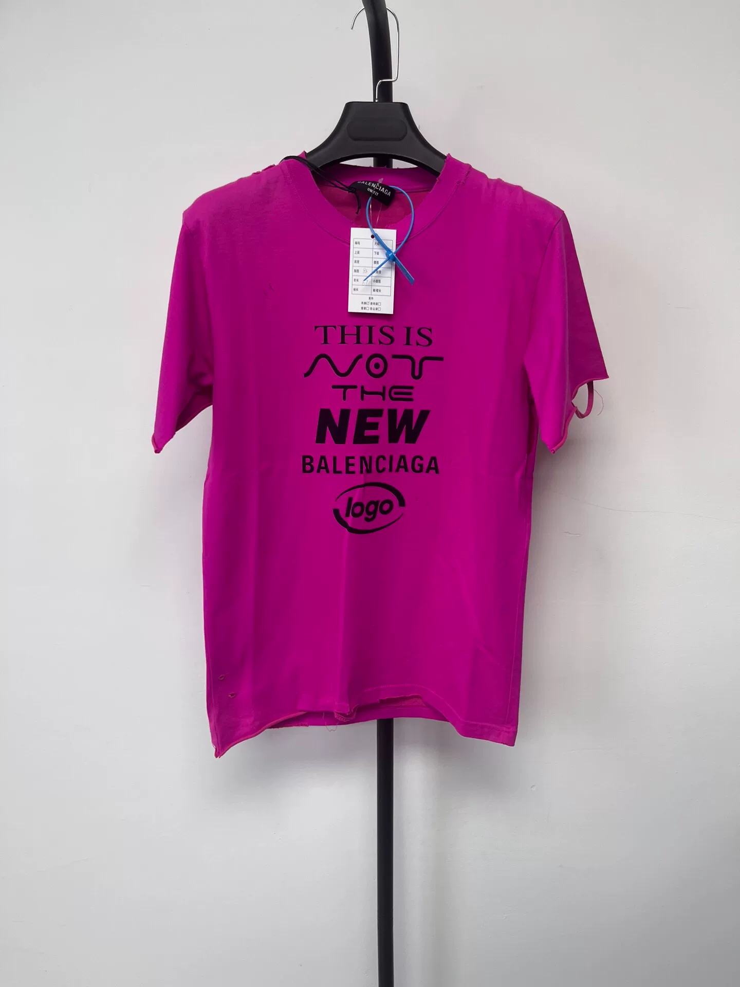 BALENCIAGA 'THIS IS NOT NEW' Hole T-Shirt